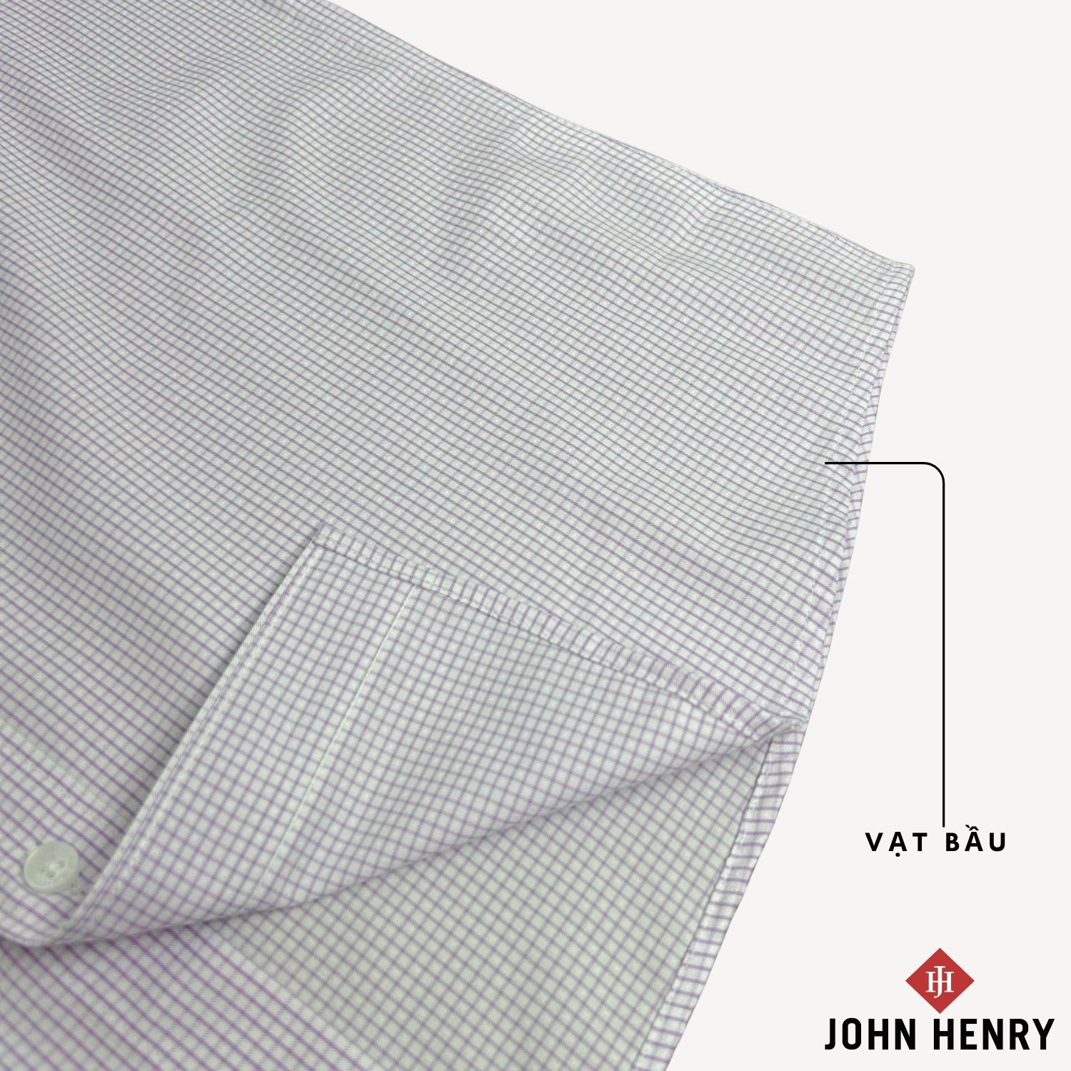 Áo Sơ Mi Nam Tay Ngắn John Henry họa tiết Caro WS25SS36T-SDBB
