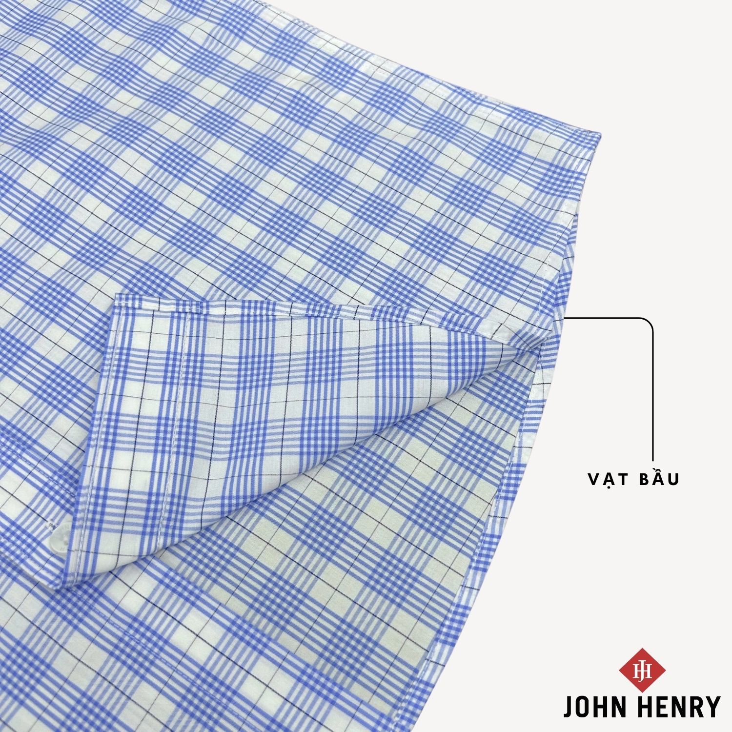 Áo Sơ Mi Nam Tay Ngắn John Henry họa tiết Caro WS25SS48P-SD