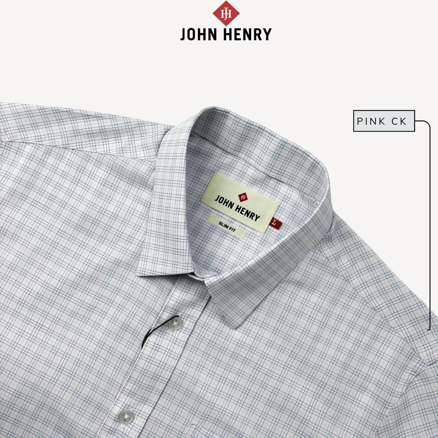 Áo Sơ Mi Nam Tay Ngắn John Henry Caro WS25SS32P-SDBB