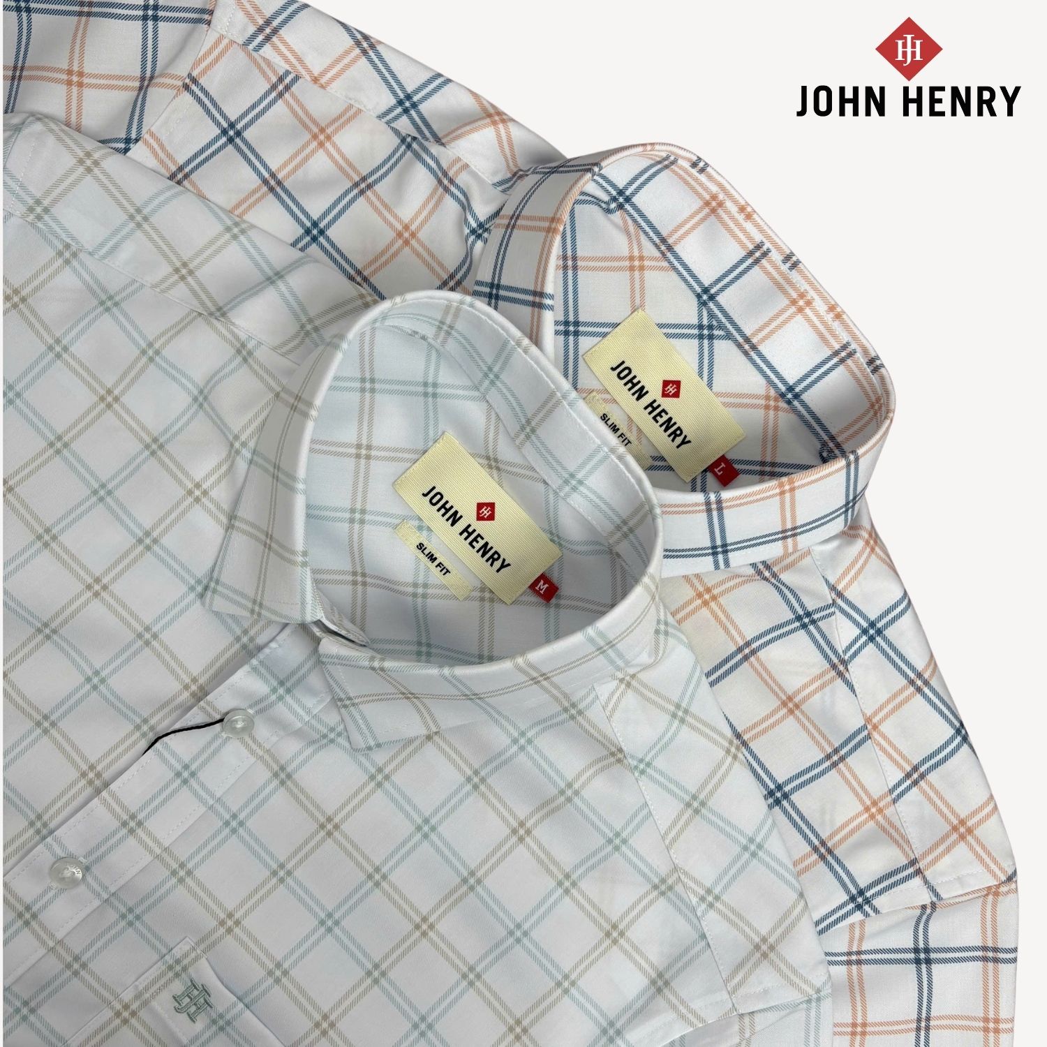 Áo Sơ Mi Nam Ngắn Tay John Henry Caro WS25SS03P-SDBB