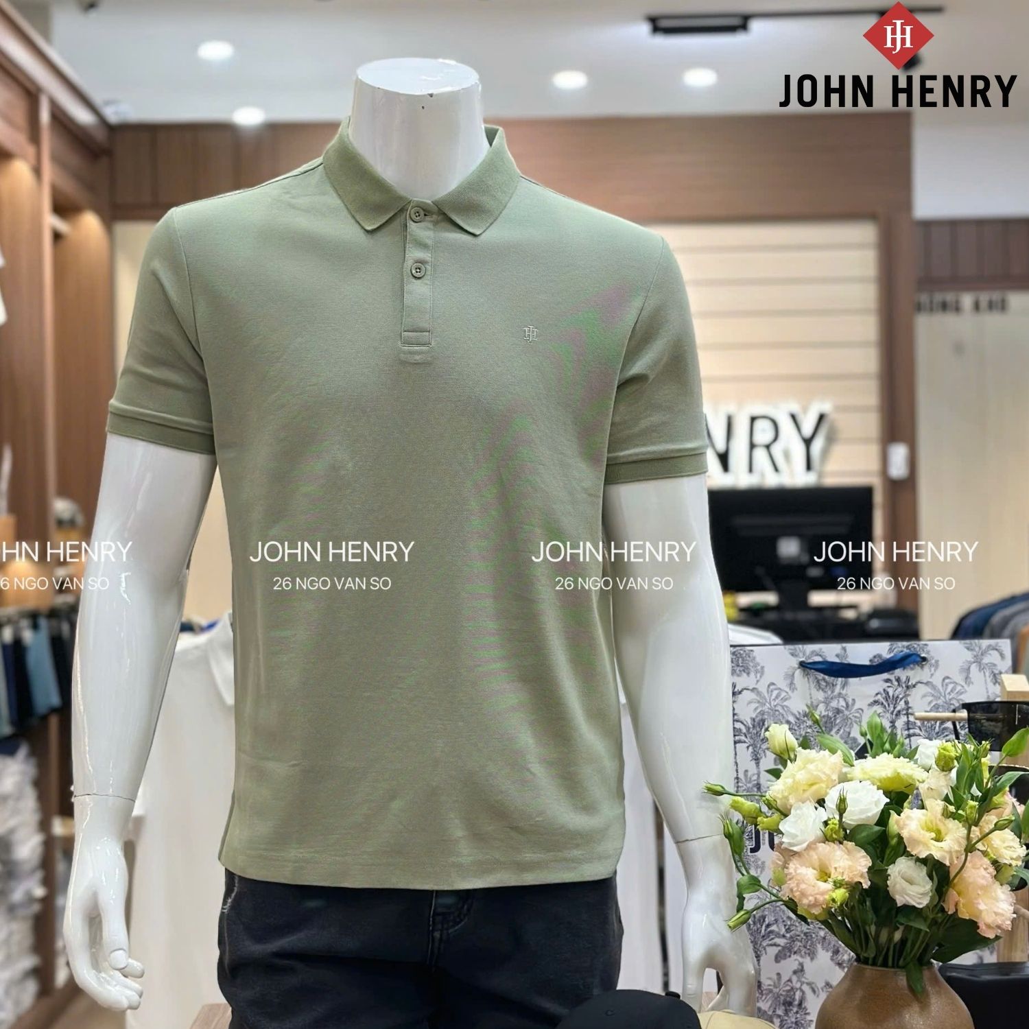Áo Polo nam Tay ngắn John Henry, chuẩn form KS24ES67P-SC
