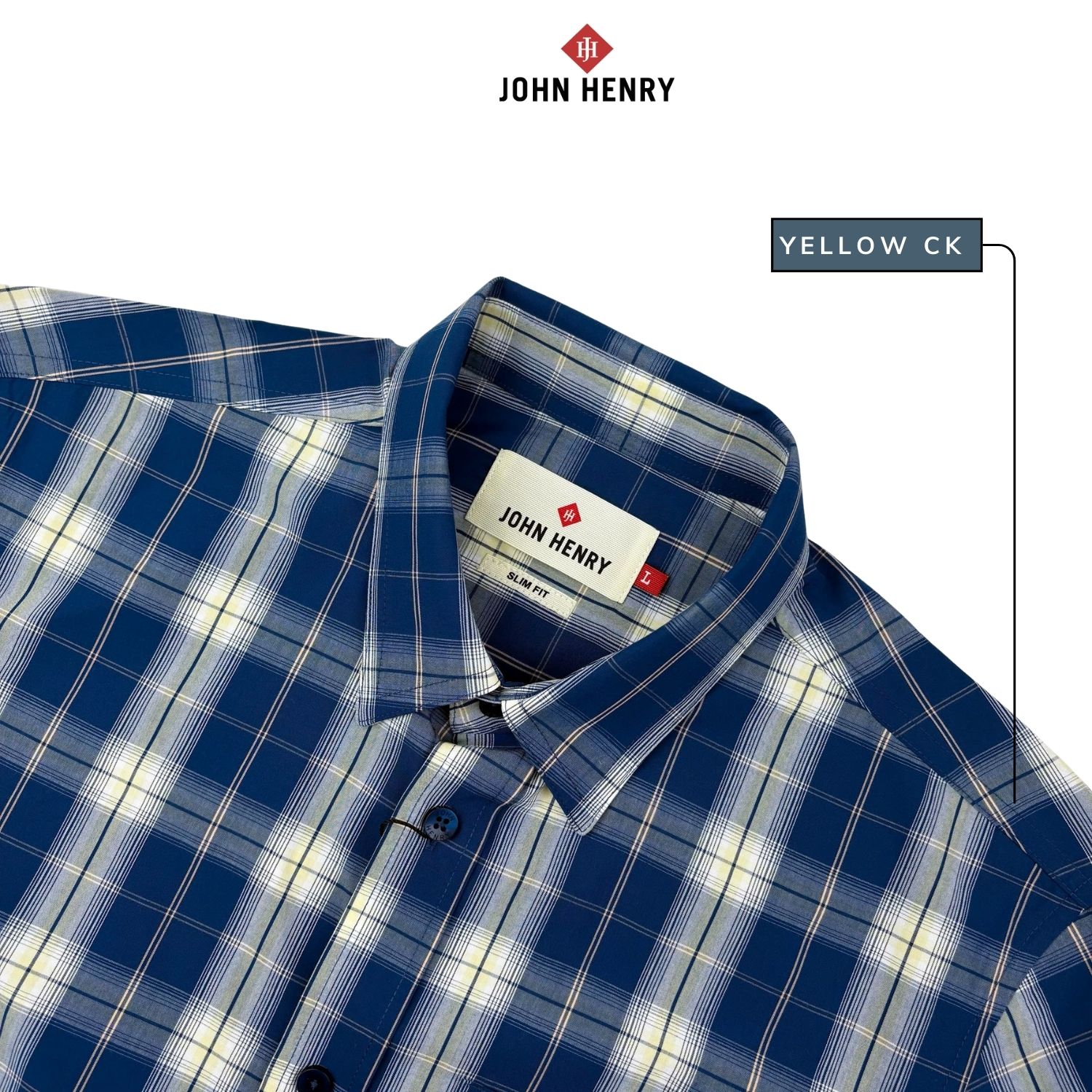 Áo Sơ Mi Nam Tay Ngắn John Henry Caro WS25FH95C-SCBB