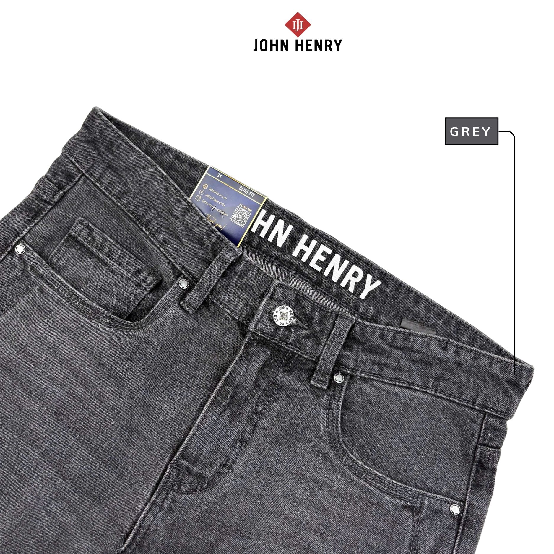 Quần Jeans Nam Form Ôm JN26SS22C-SL
