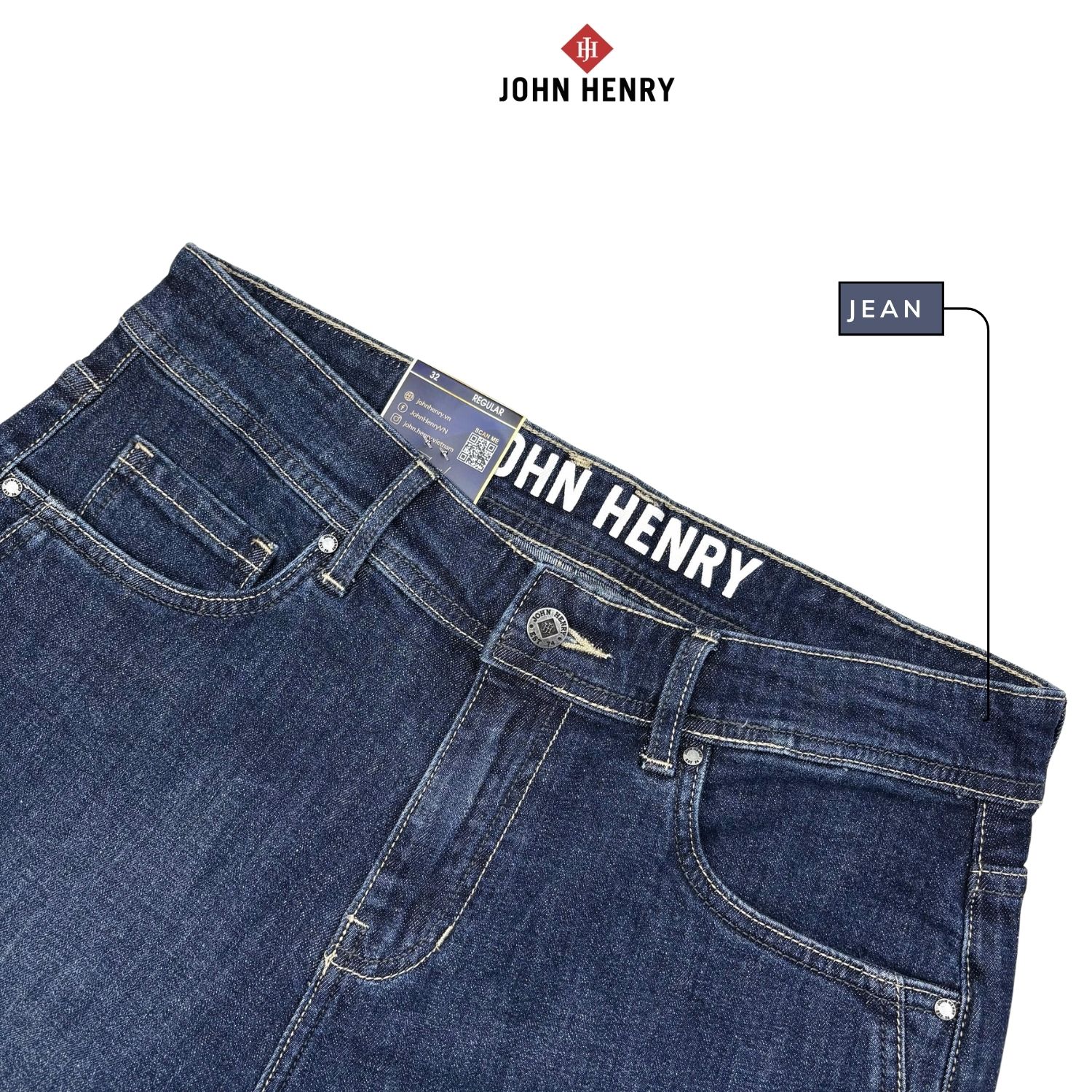 Quần Short Jean Nam John Henry Trẻ Trung Năng Động SP25FH31C-AKJN