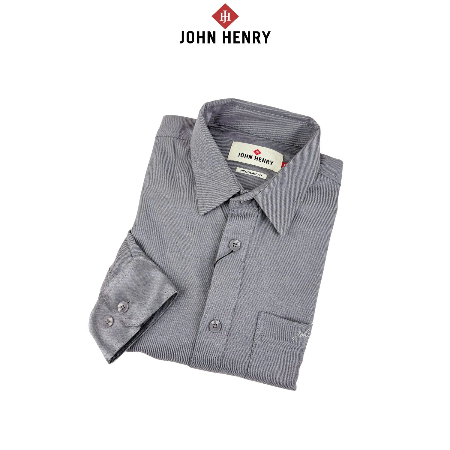 Áo sơ mi nam dài tay John Henry Form Vừa WS25FH84C-LCRG