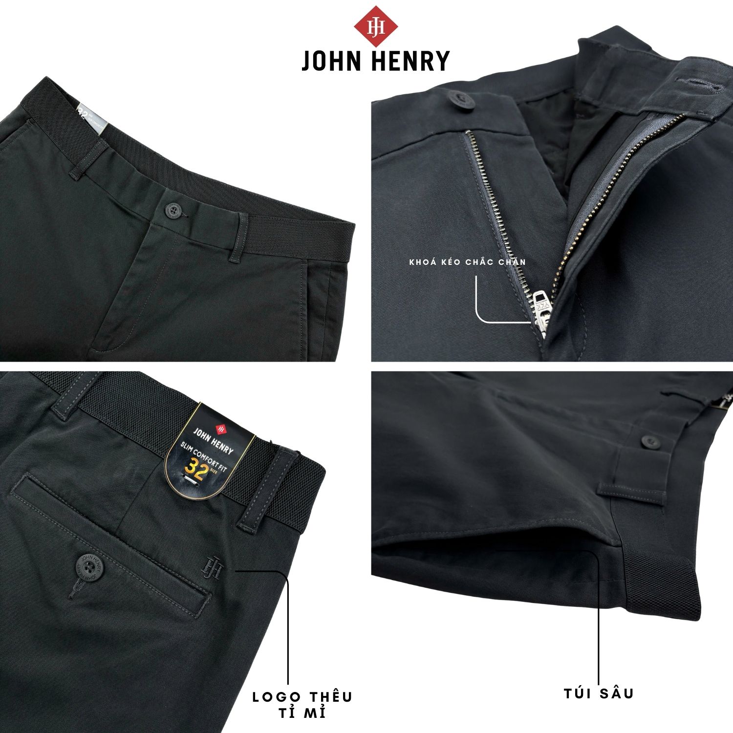 Quần Khaki Nam Form Ôm Vừa Lưng Thông Minh KP26SS01P-EPSC