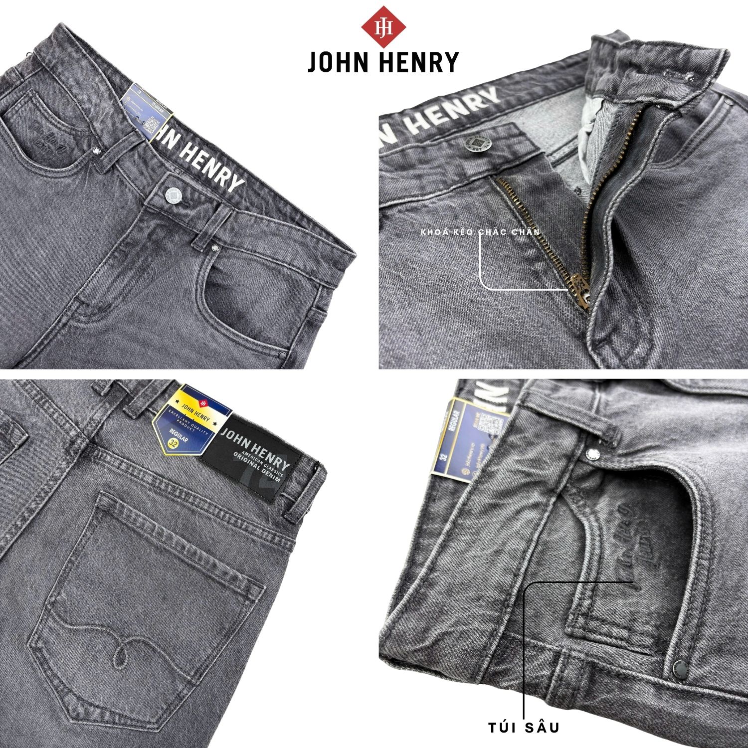 Quần Jeans Nam Form Vừa JN26SS24T-RG