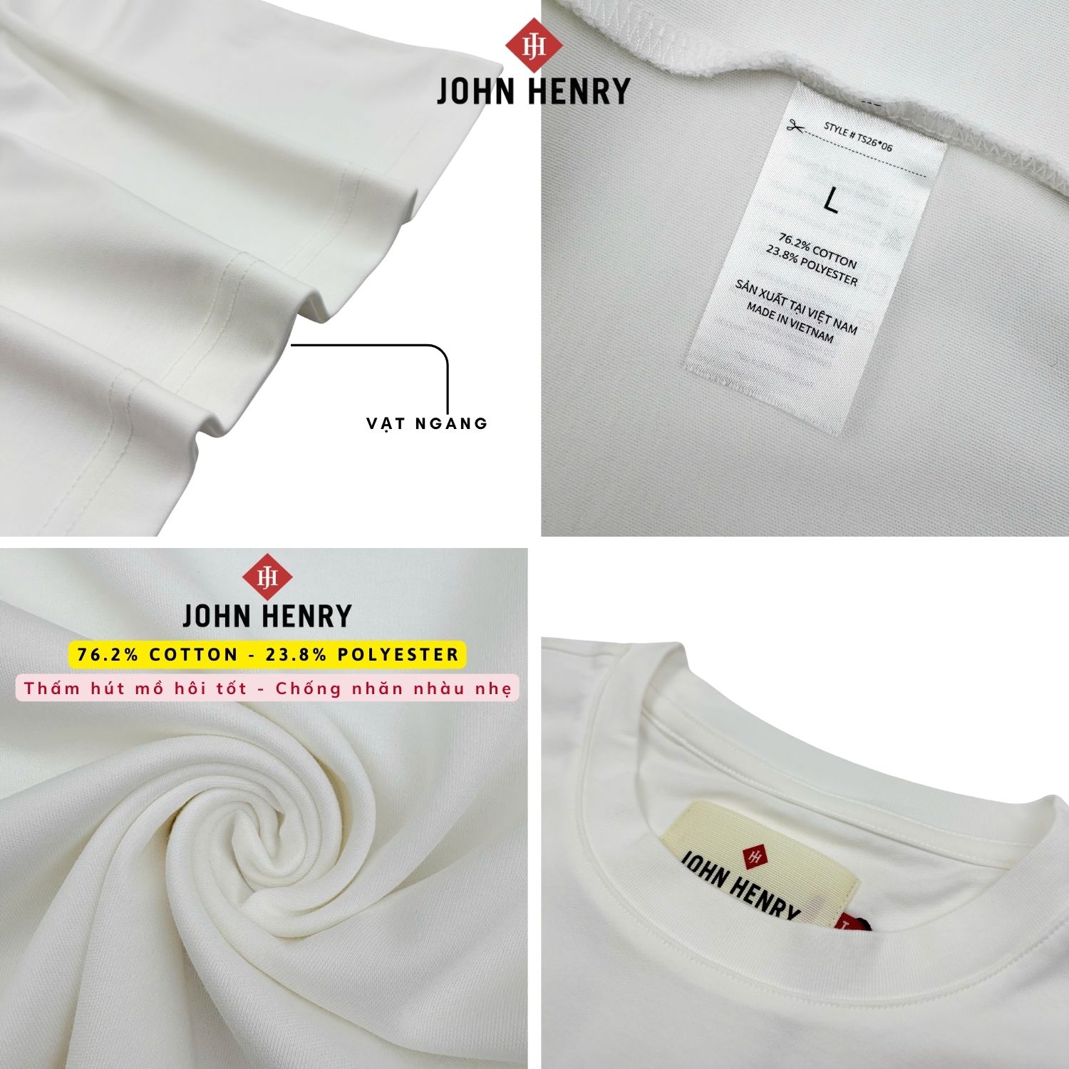 Áo Thun Nam Tay Ngắn Form Vừa TS26SS06C-RG