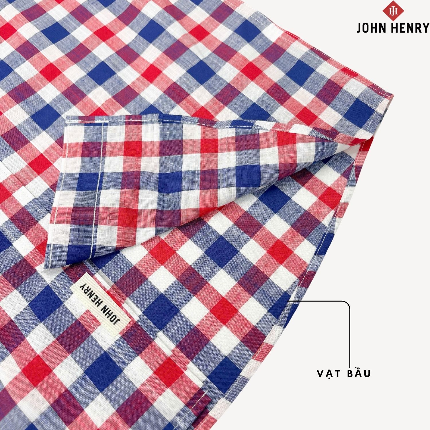 Áo Sơ Mi Nam Ngắn Tay John Henry Form Ôm WS25SS53P-SC