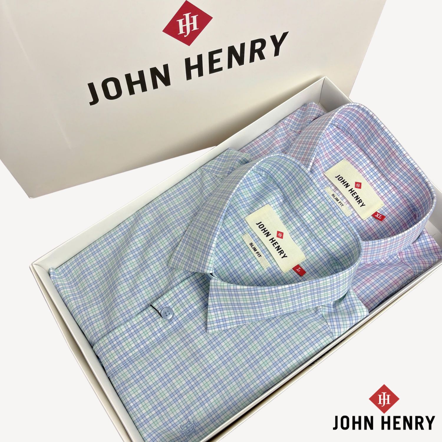 Áo Sơ Mi Nam Tay Ngắn John Henry họa tiết WS25SS05T-SDBB