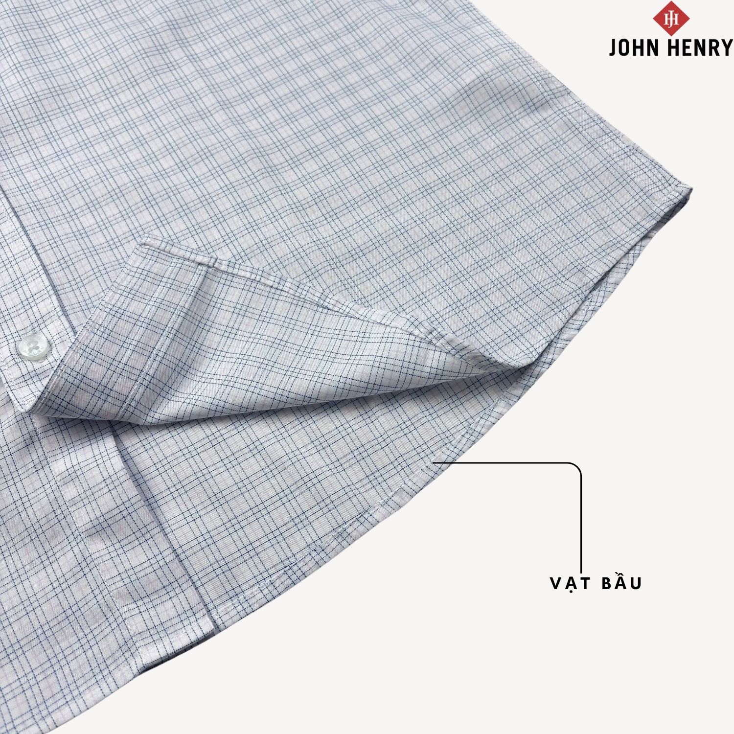 Áo Sơ Mi Nam Tay Ngắn John Henry Caro WS25SS32P-SDBB