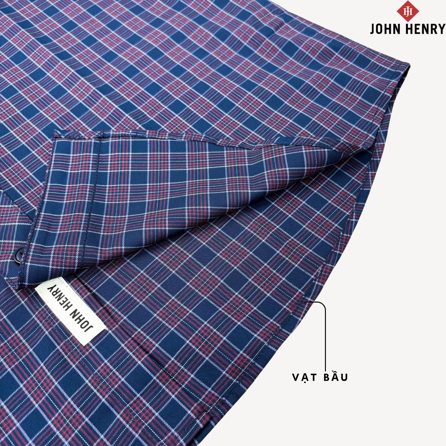 Áo Sơ Mi Nam Tay Ngắn John Henry Caro WS25SS31P-LCBB