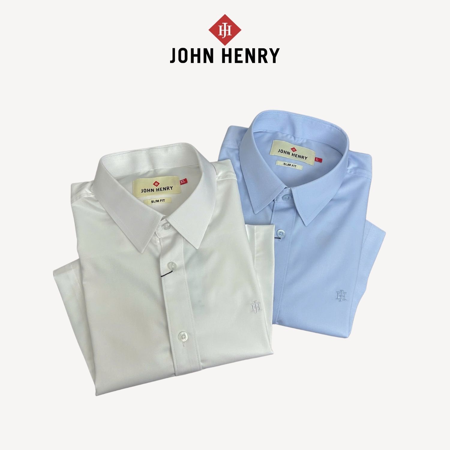 Áo Sơ Mi Nam Tay Ngắn John Henry, lịch lãm, thời thượng- WS24ES60C-SDBB