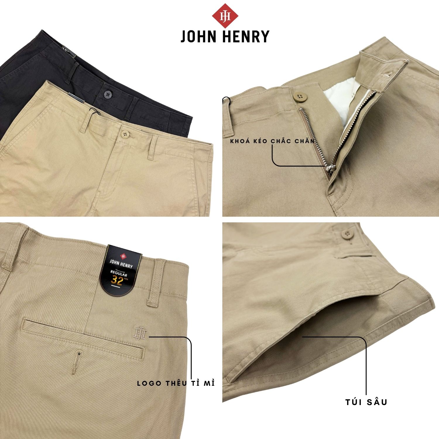 Quần Short Nam Form Trên Gối SP25FH22T-AK