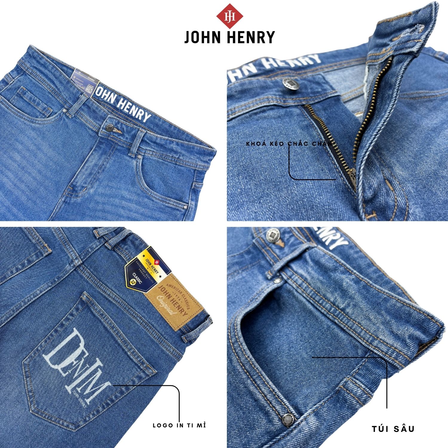 Quần Jean Dài Nam Form Rộng Trẻ trung, năng động JN26SS08M-CL - Classic