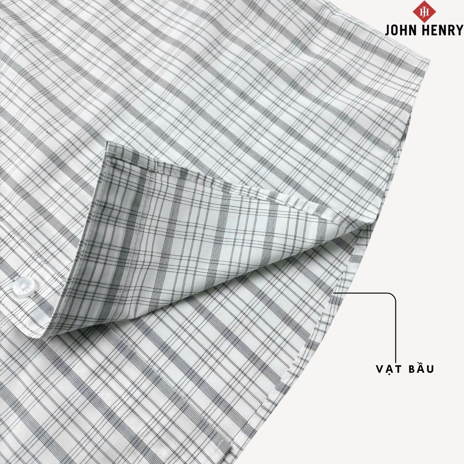 Áo Sơ Mi Nam Tay Ngắn John Henry Caro WS25SS40C-LDBB