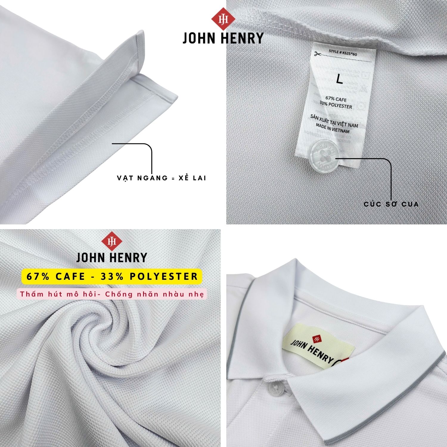 Áo Polo Nam Form Vừa Tay Ngắn KS25FH60C-SCCA