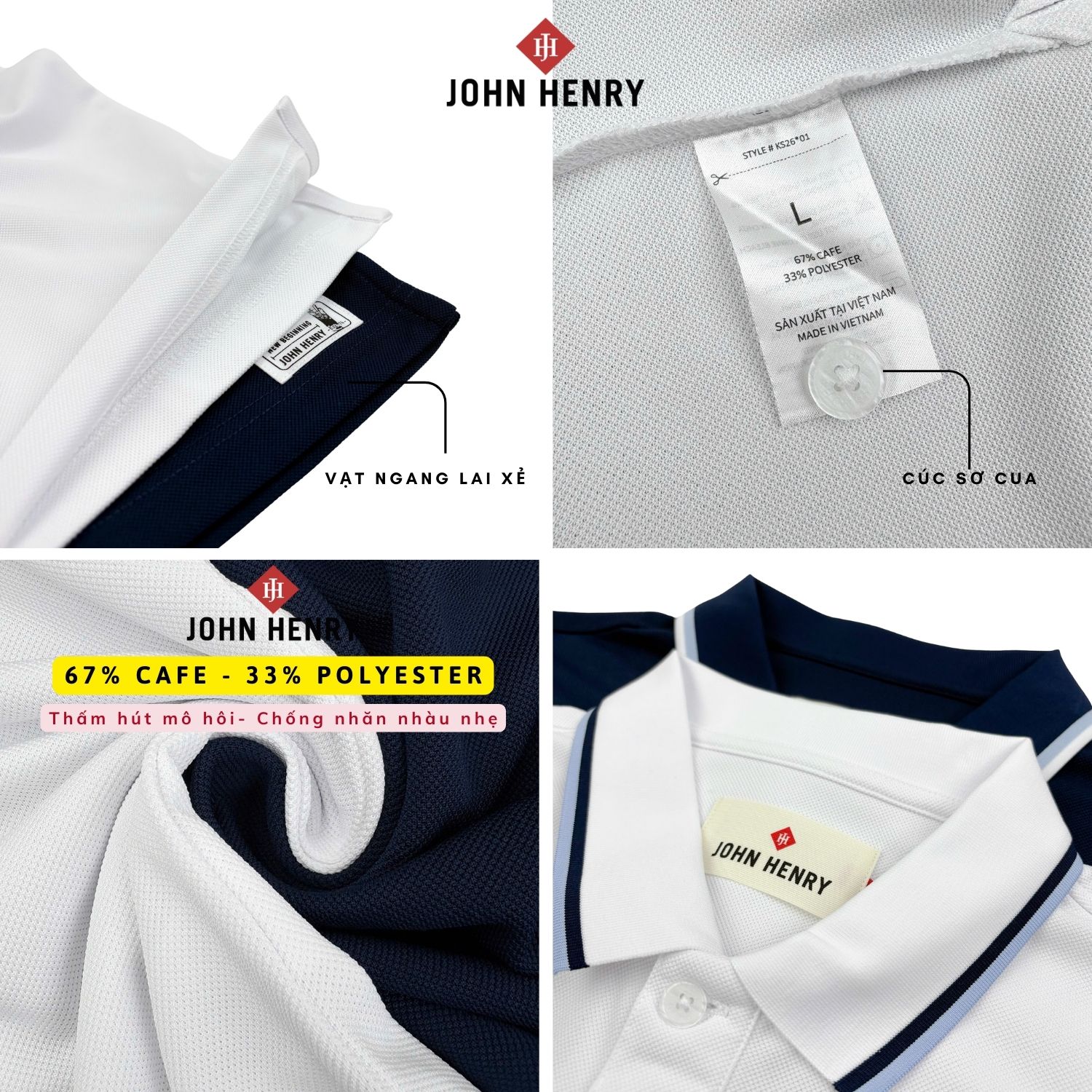 Áo Polo Nam Form Vừa Tay Ngắn KS26SS01T-SCCA