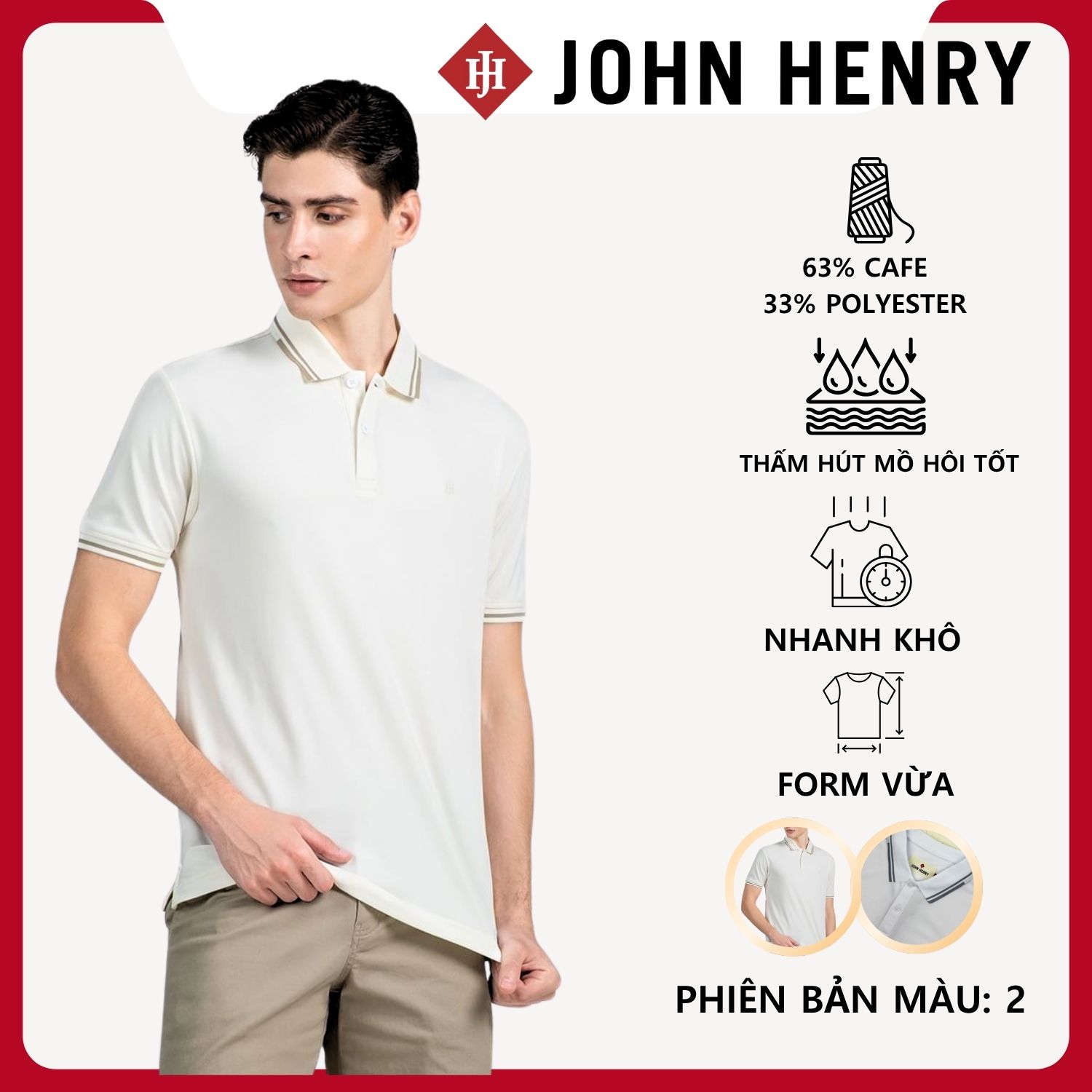 Áo Polo Nam Form Vừa Tay Ngắn KS25FH61P-SCCA