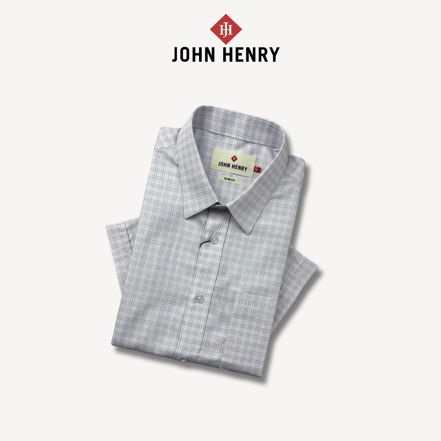 Áo Sơ Mi Nam Tay Ngắn John Henry Caro WS25SS32P-SDBB