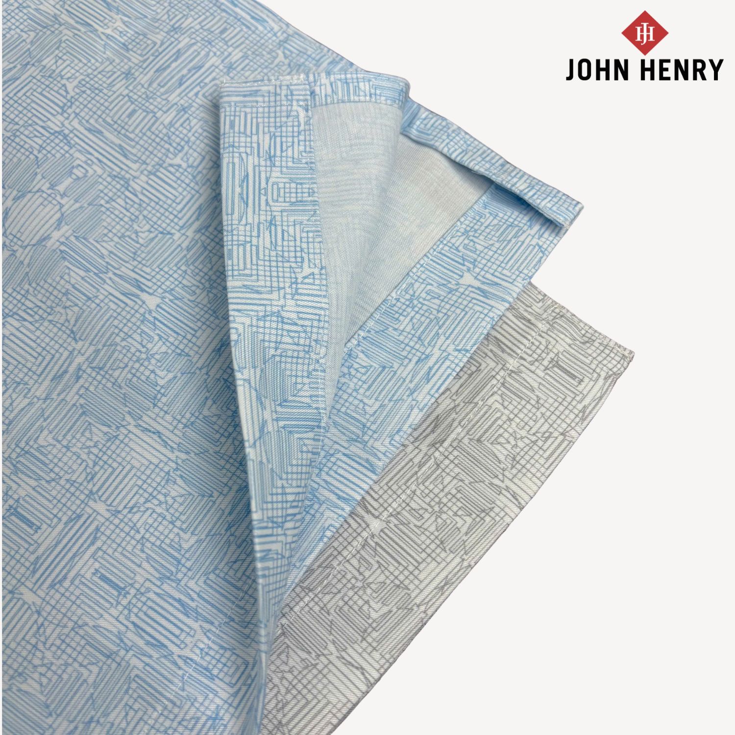 Áo Sơ Mi Nam Tay Ngắn John Henry họa tiết WS25SS26C-SDBB