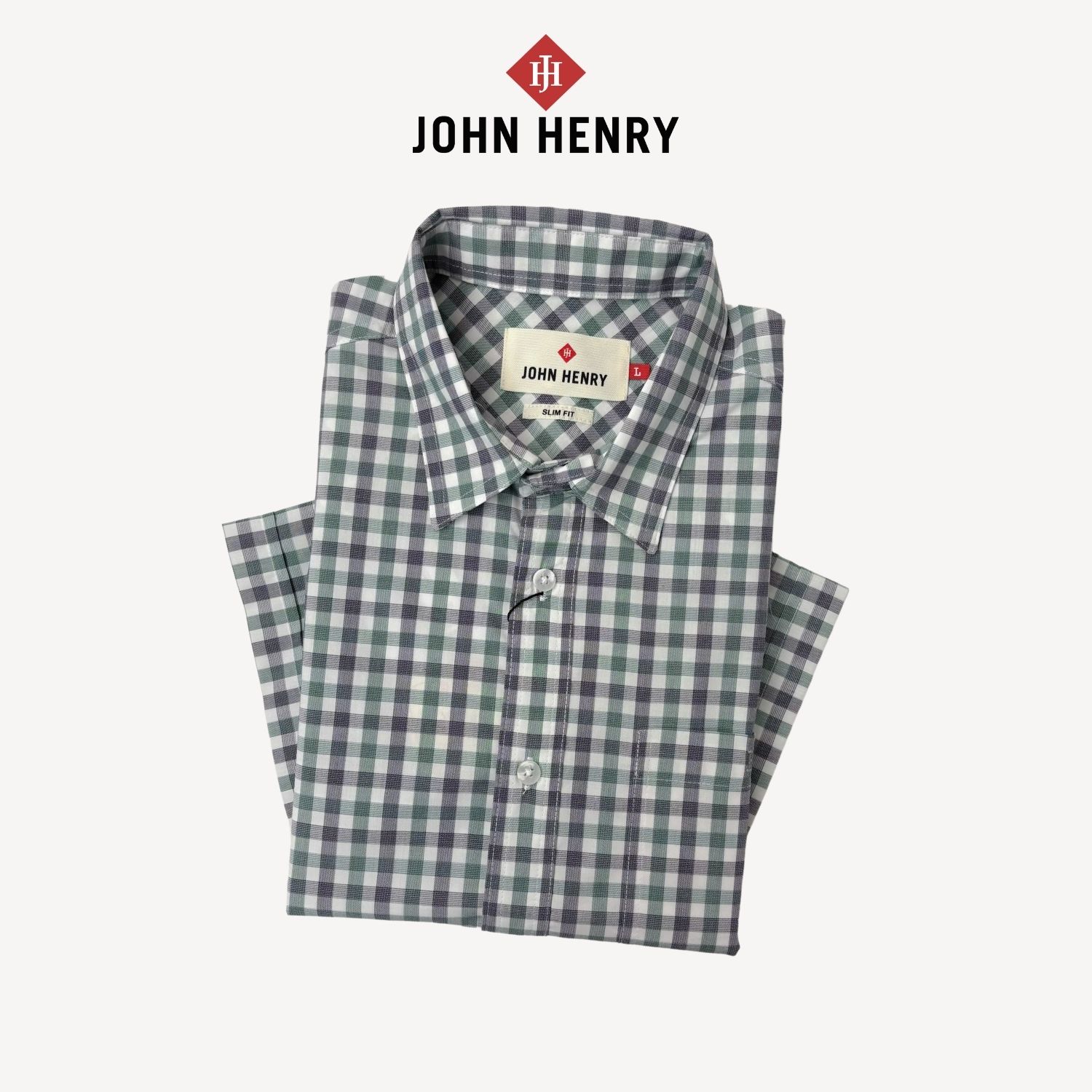 Áo Sơ Mi Nam Tay Ngắn John Henry Caro WS25SS39C-SCBB