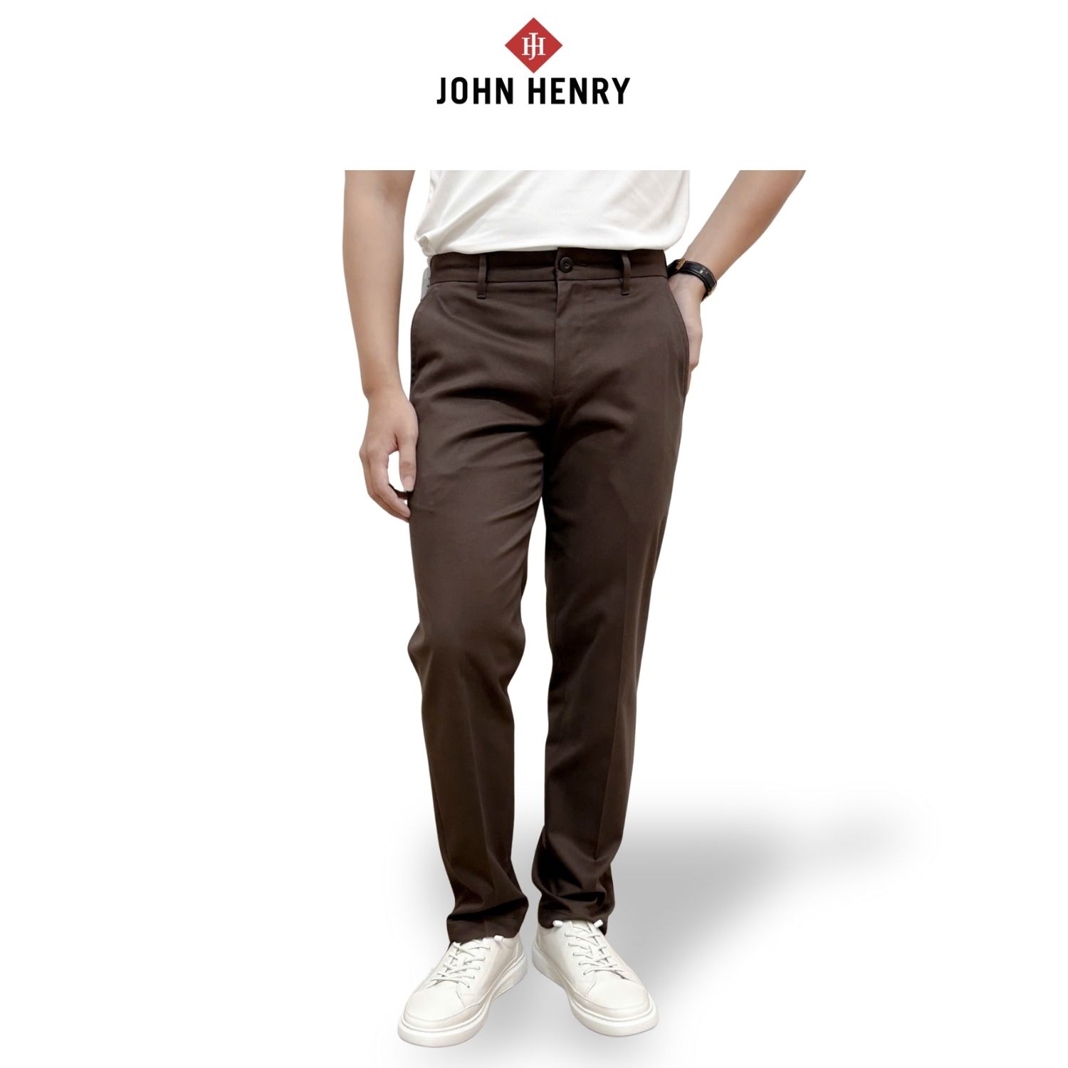 Quần Kaki Nam John Henry KP25FH16T-NMSL - Slim Fit - Form Ôm