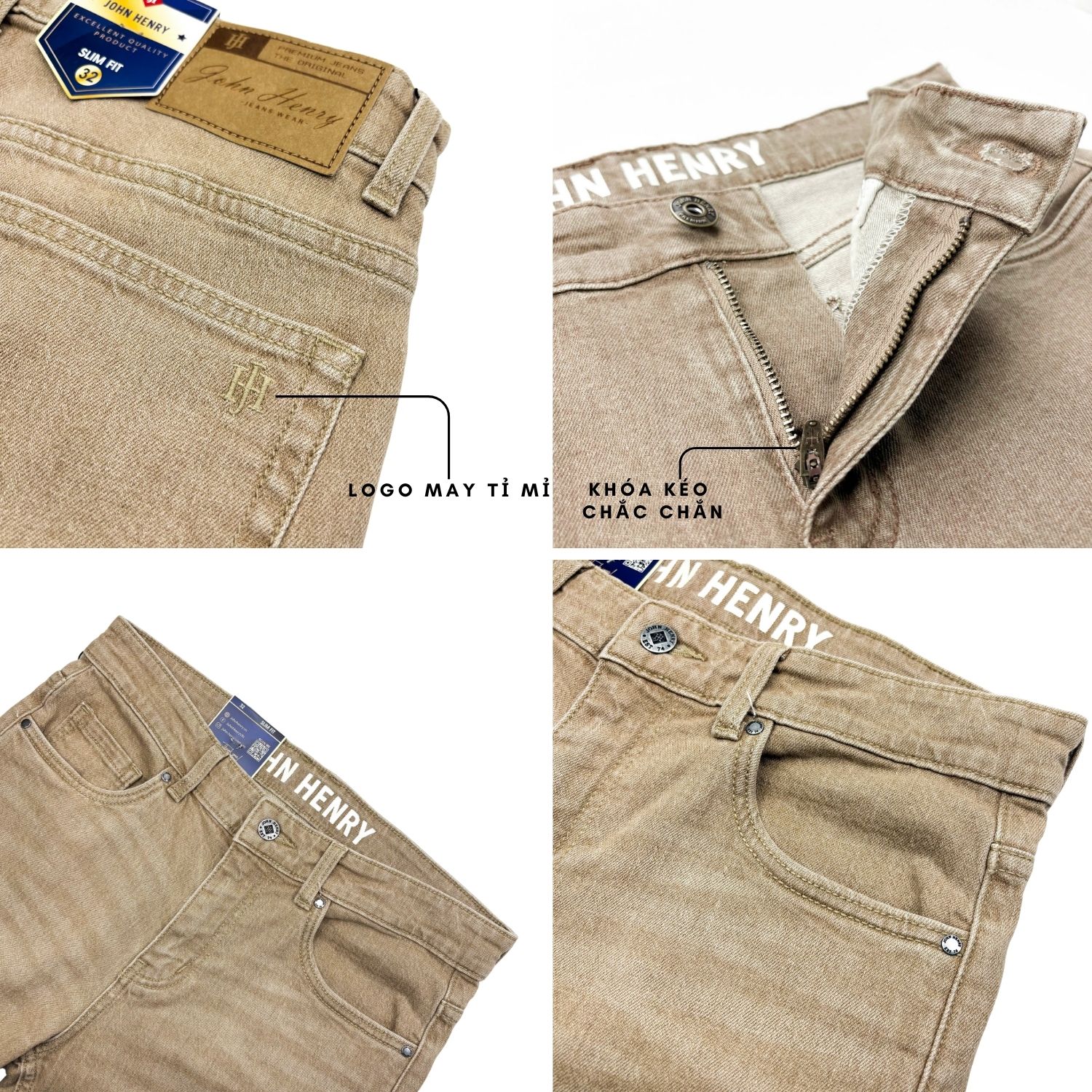 Quần Jeans Nam Form Ôm JN25FH47T-SL