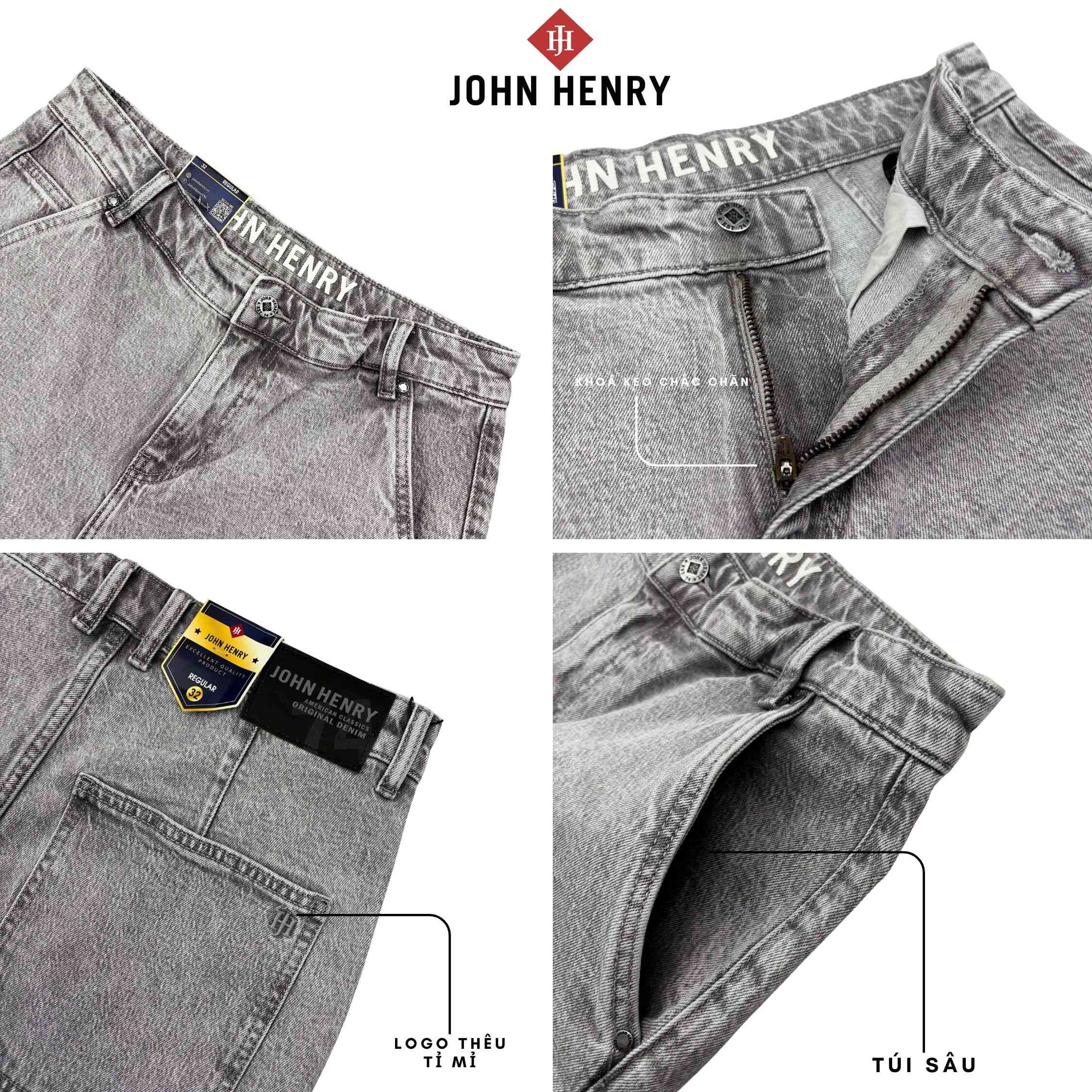 Quần Short Jean Nam John Henry Trẻ Trung Năng Động SP26SS03C-AKJN