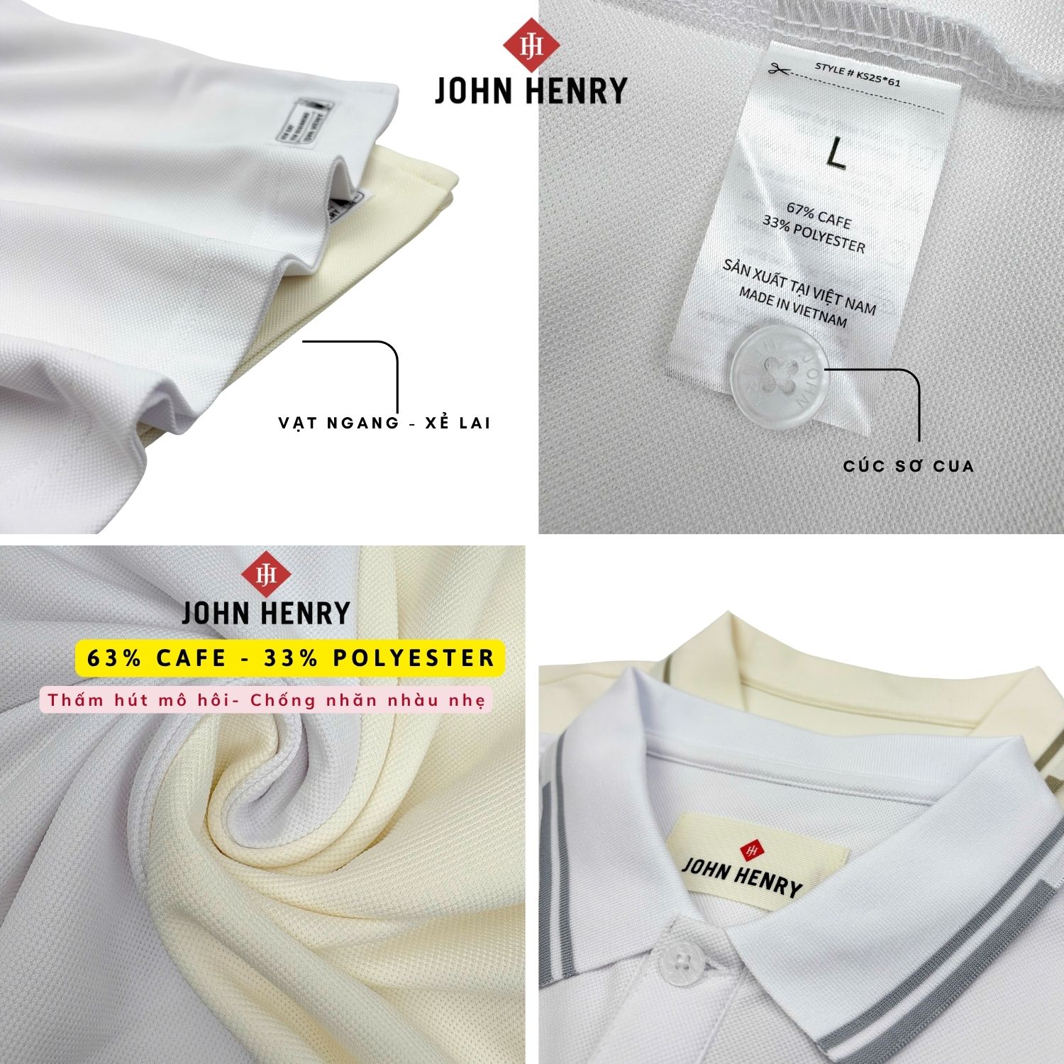 Áo Polo Nam Form Vừa Tay Ngắn KS25FH61P-SCCA