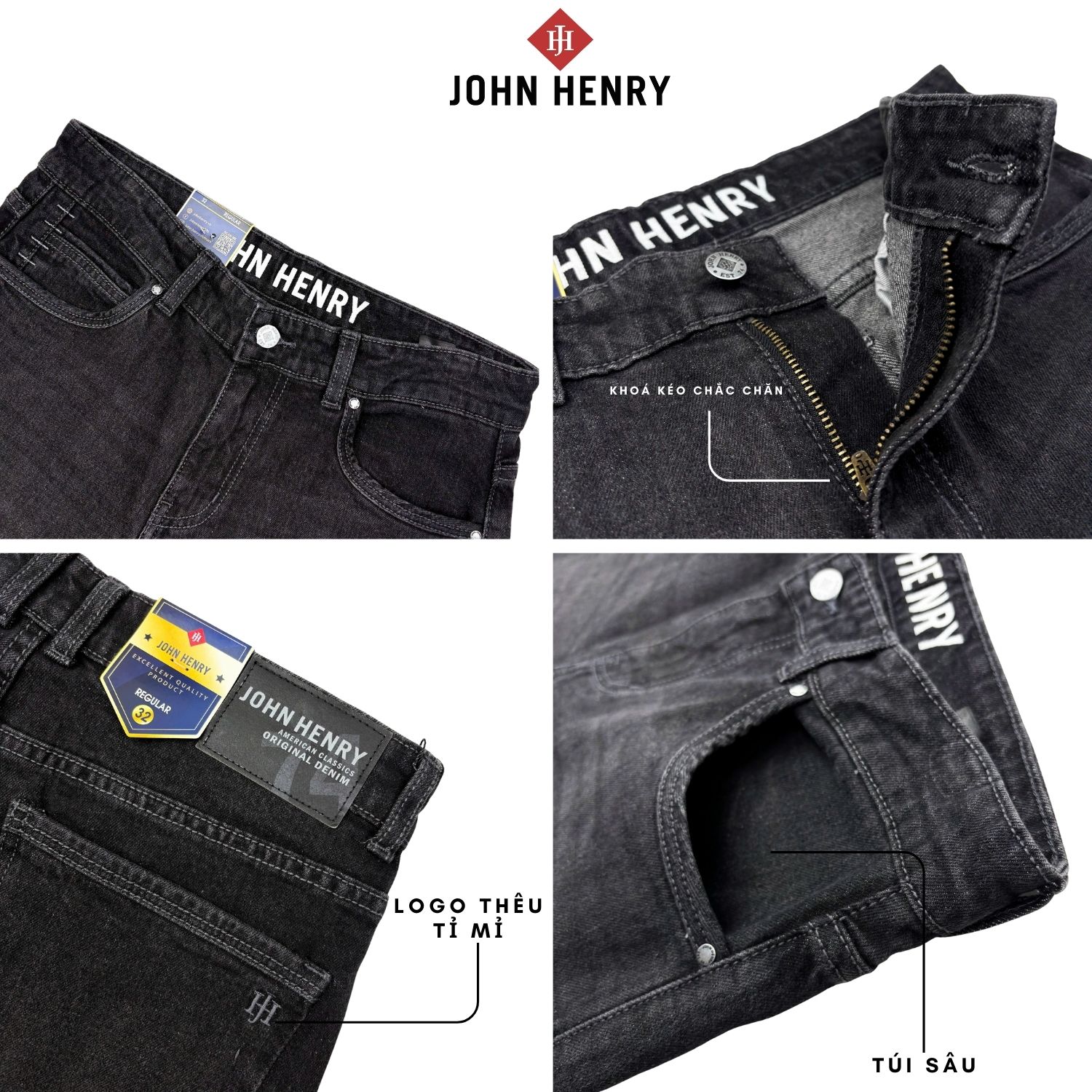 Quần Jeans Nam Form Vừa JN26SS25C-RG
