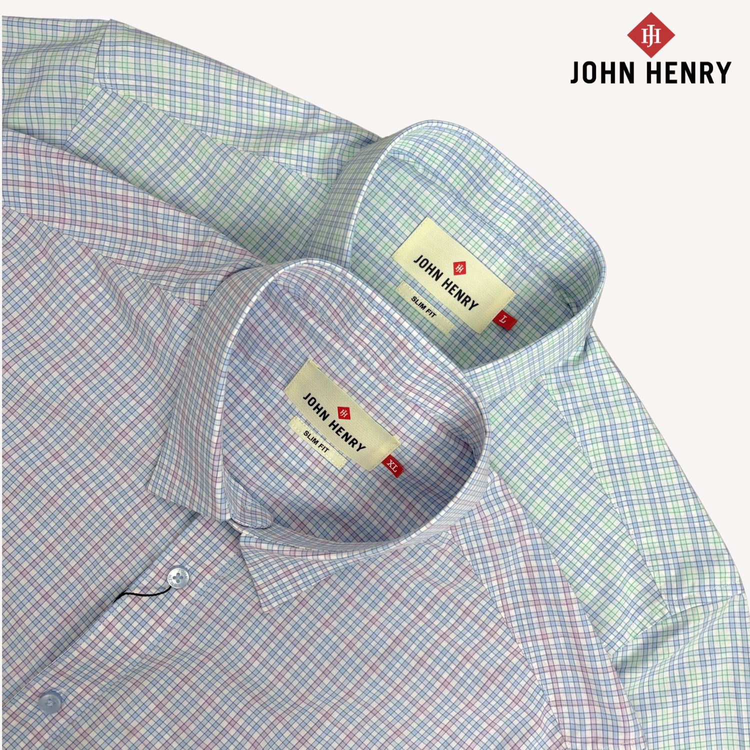 Áo Sơ Mi Nam Tay Ngắn John Henry họa tiết WS25SS05T-SDBB