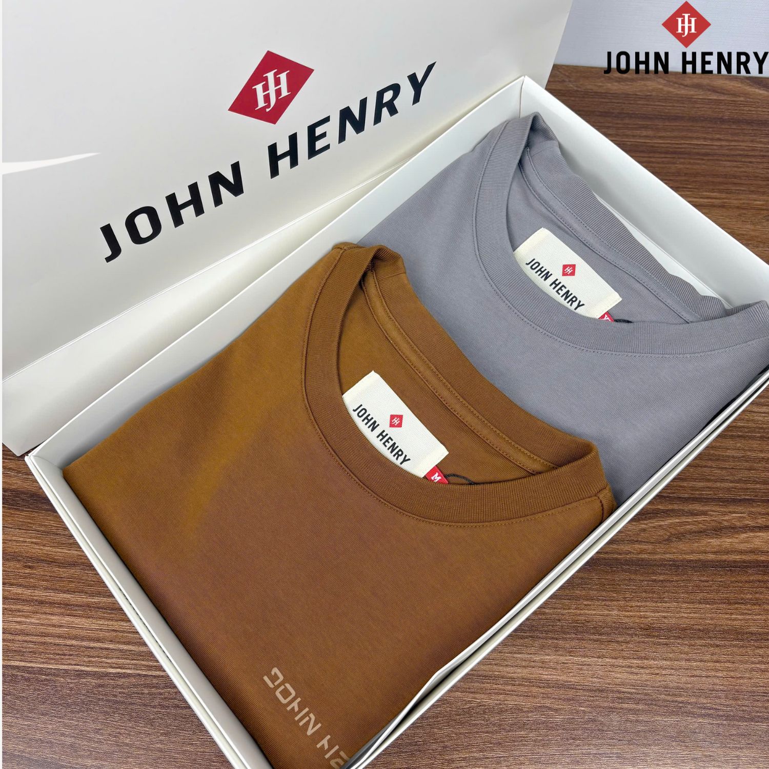 Áo Thun Nam John Henry tay ngắn, cổ tròn, chuẩn form TS25SS18P-RGUS