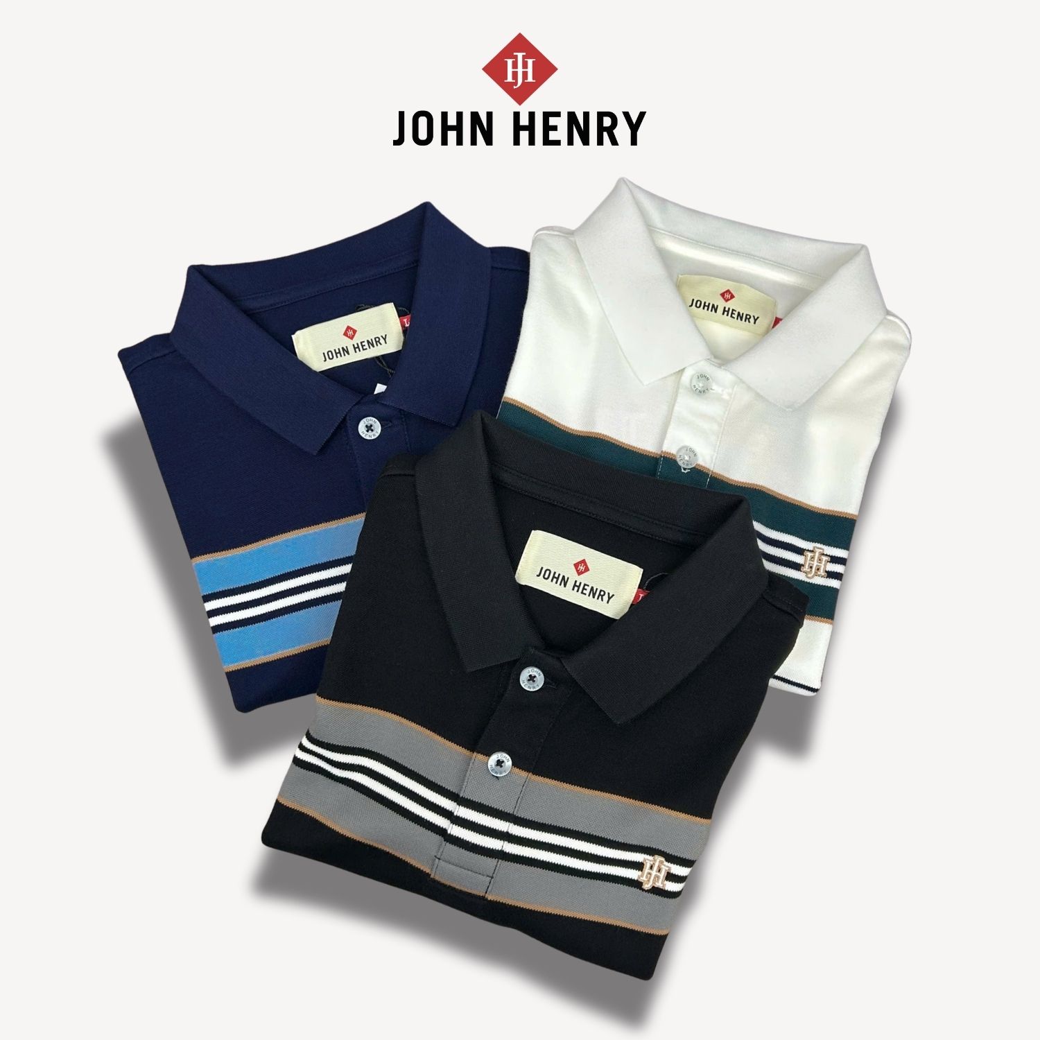 Áo Polo Nam Ngắn Tay John Henry Form Vừa KS25SS20P-SC