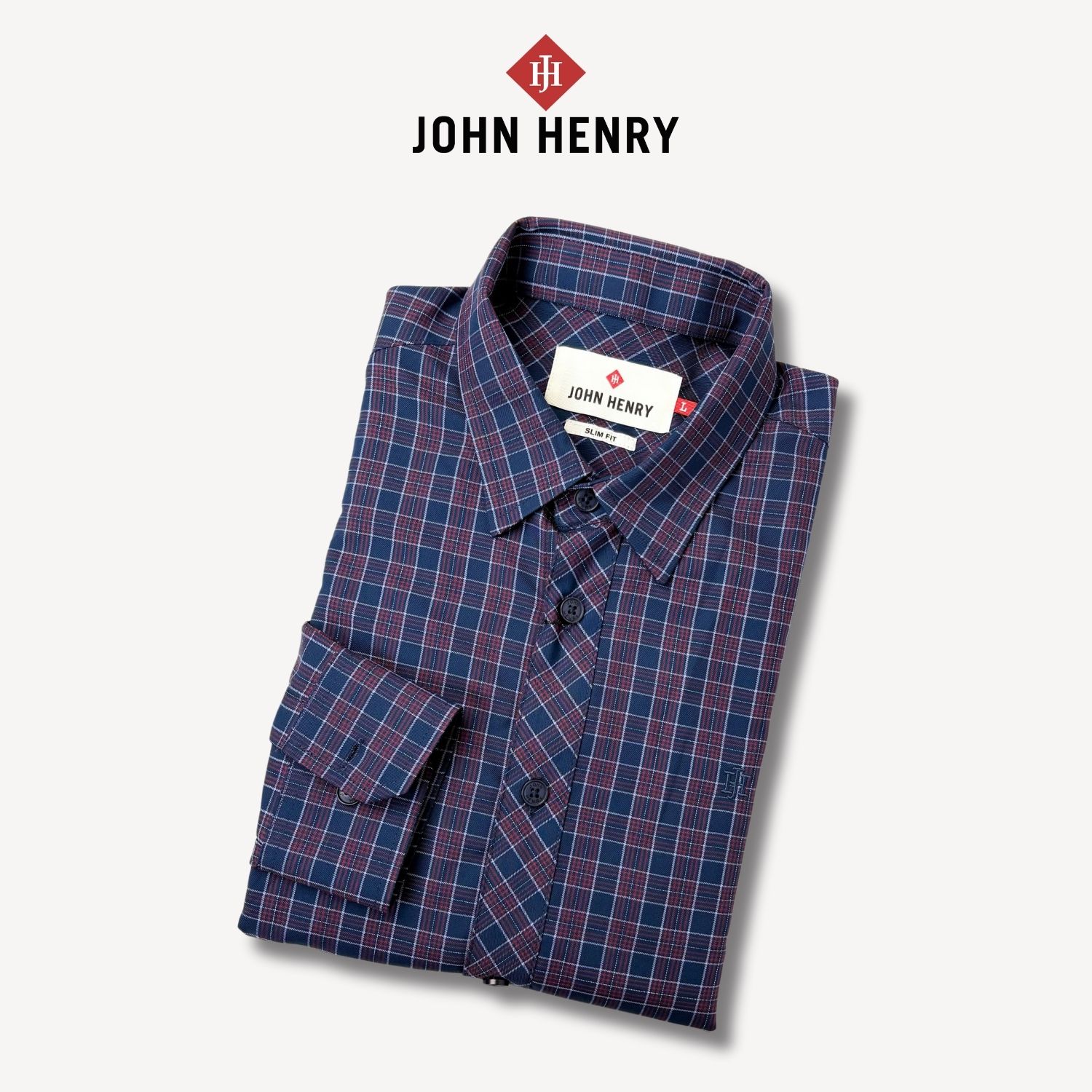 Áo Sơ Mi Nam Tay Ngắn John Henry Caro WS25SS31P-LCBB