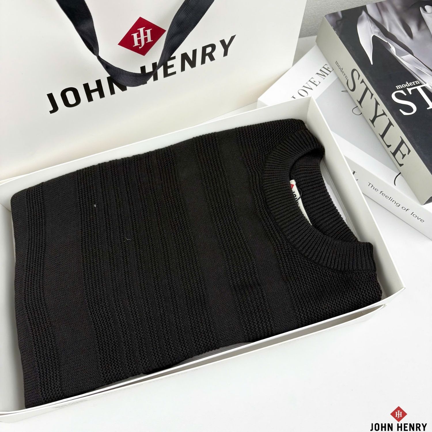 Áo Len Nam Cổ Tròn Tay Ngắn SW25FH08P-LB