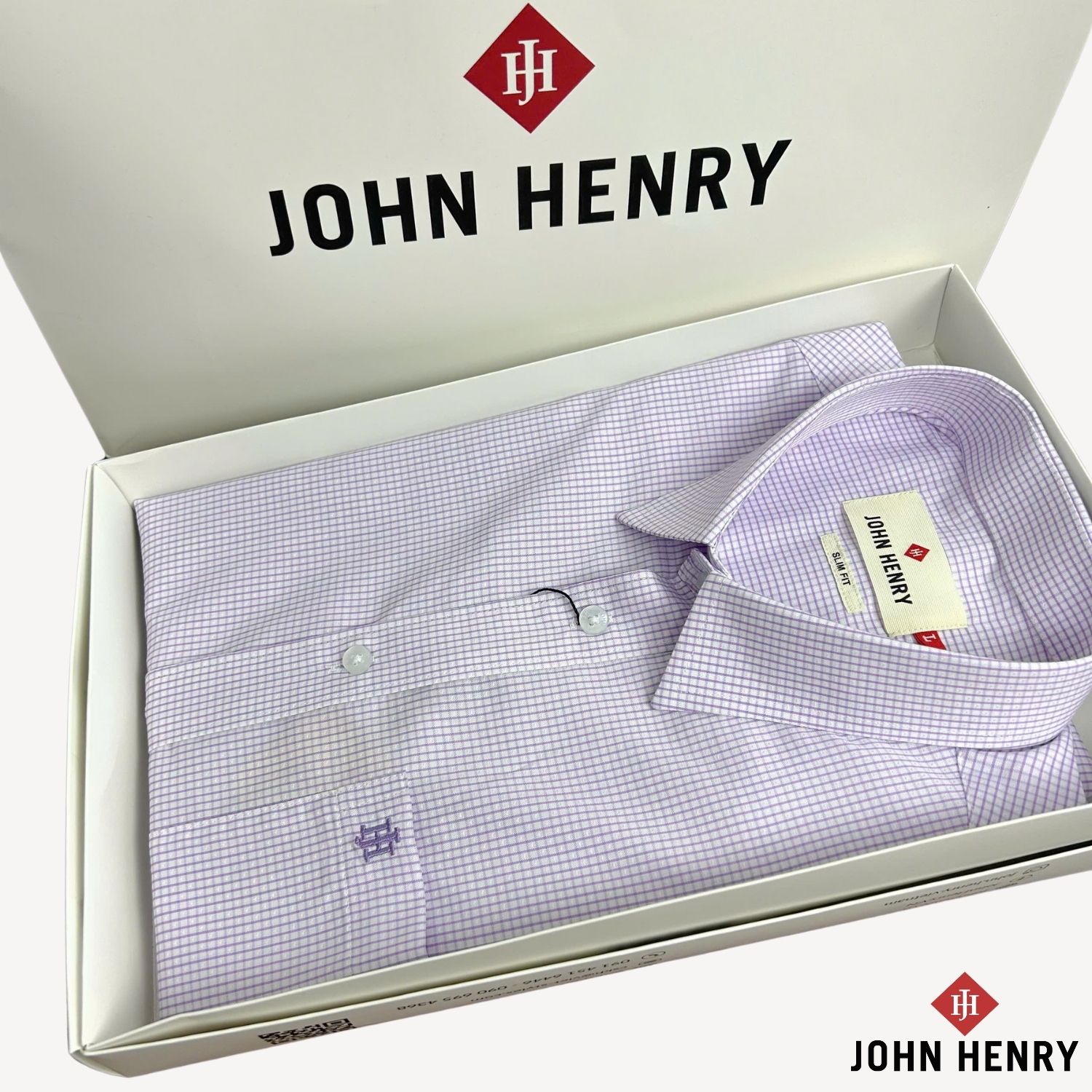Áo Sơ Mi Nam Tay Ngắn John Henry họa tiết Caro WS25SS36T-SDBB