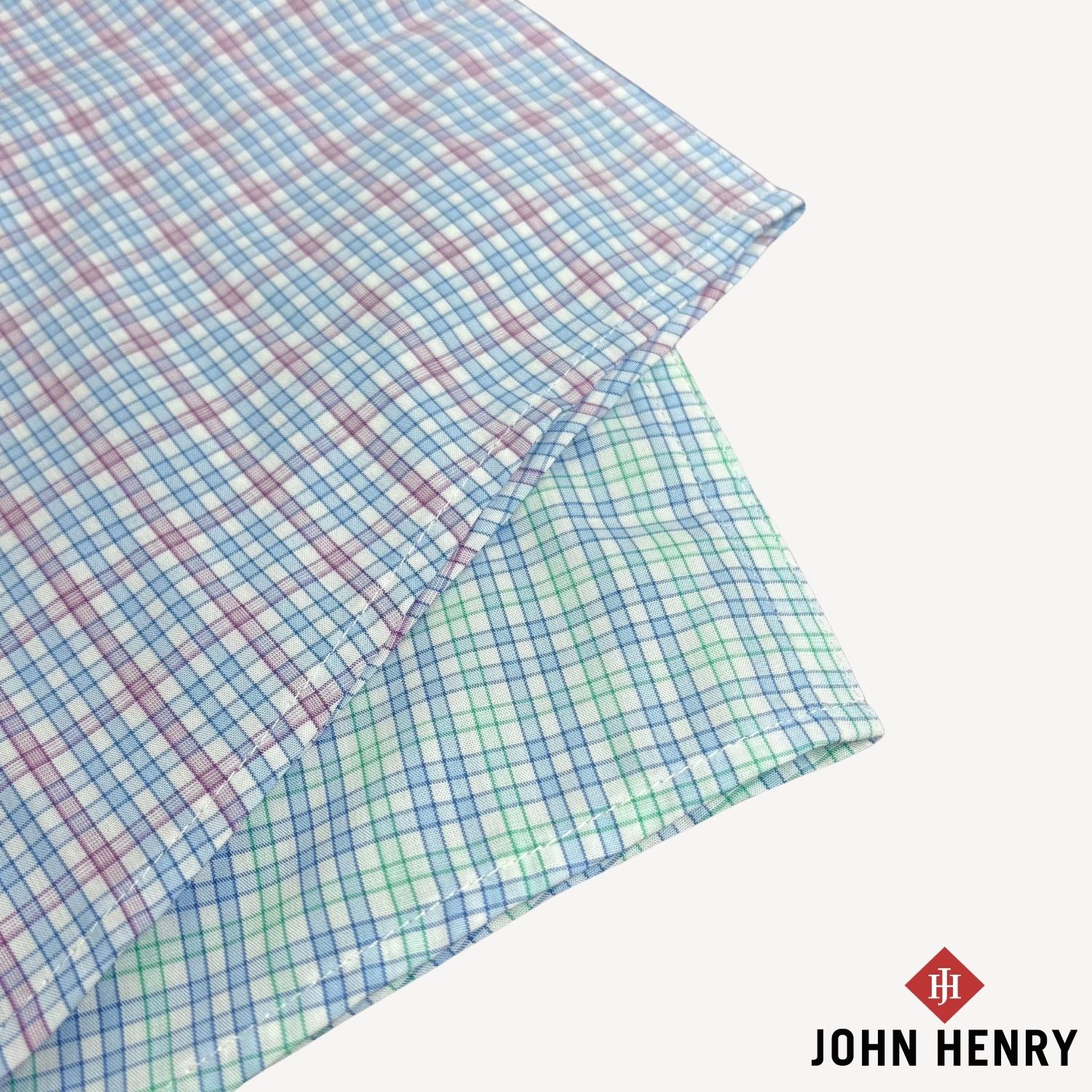 Áo Sơ Mi Nam Tay Ngắn John Henry họa tiết WS25SS05T-SDBB