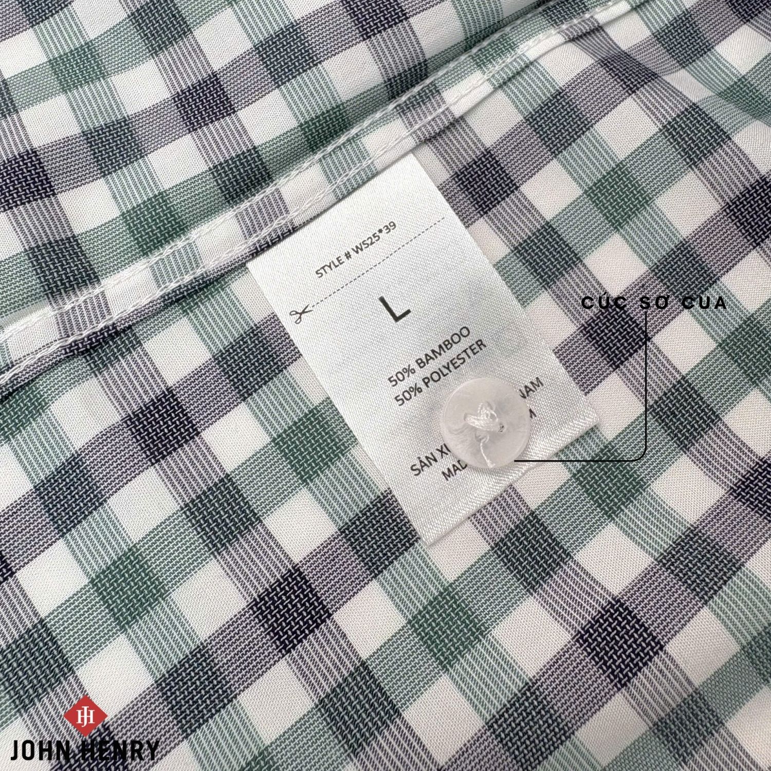 Áo Sơ Mi Nam Tay Ngắn John Henry Caro WS25SS39C-SCBB