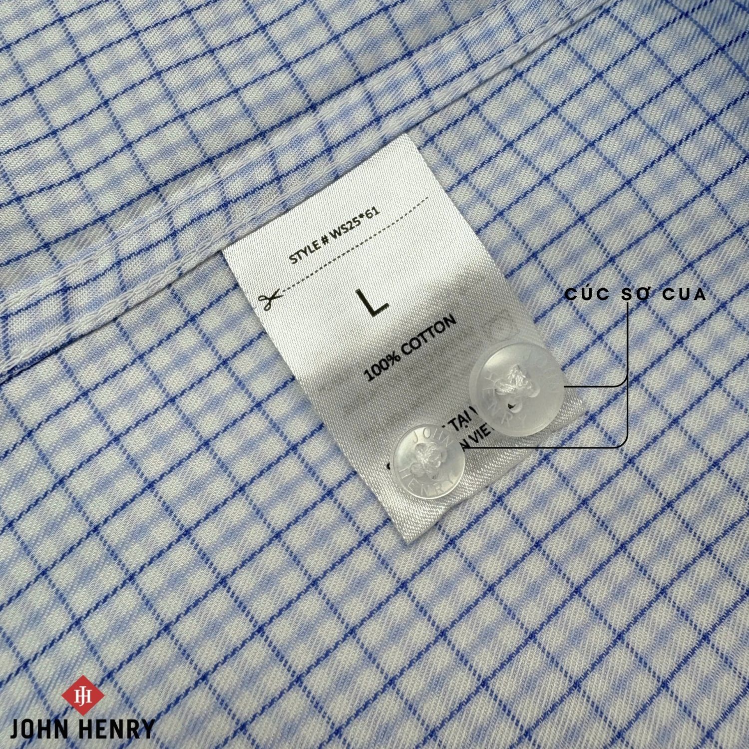 Áo Sơ Mi Nam Tay Ngắn John Henry Caro WS25SS61T-LD