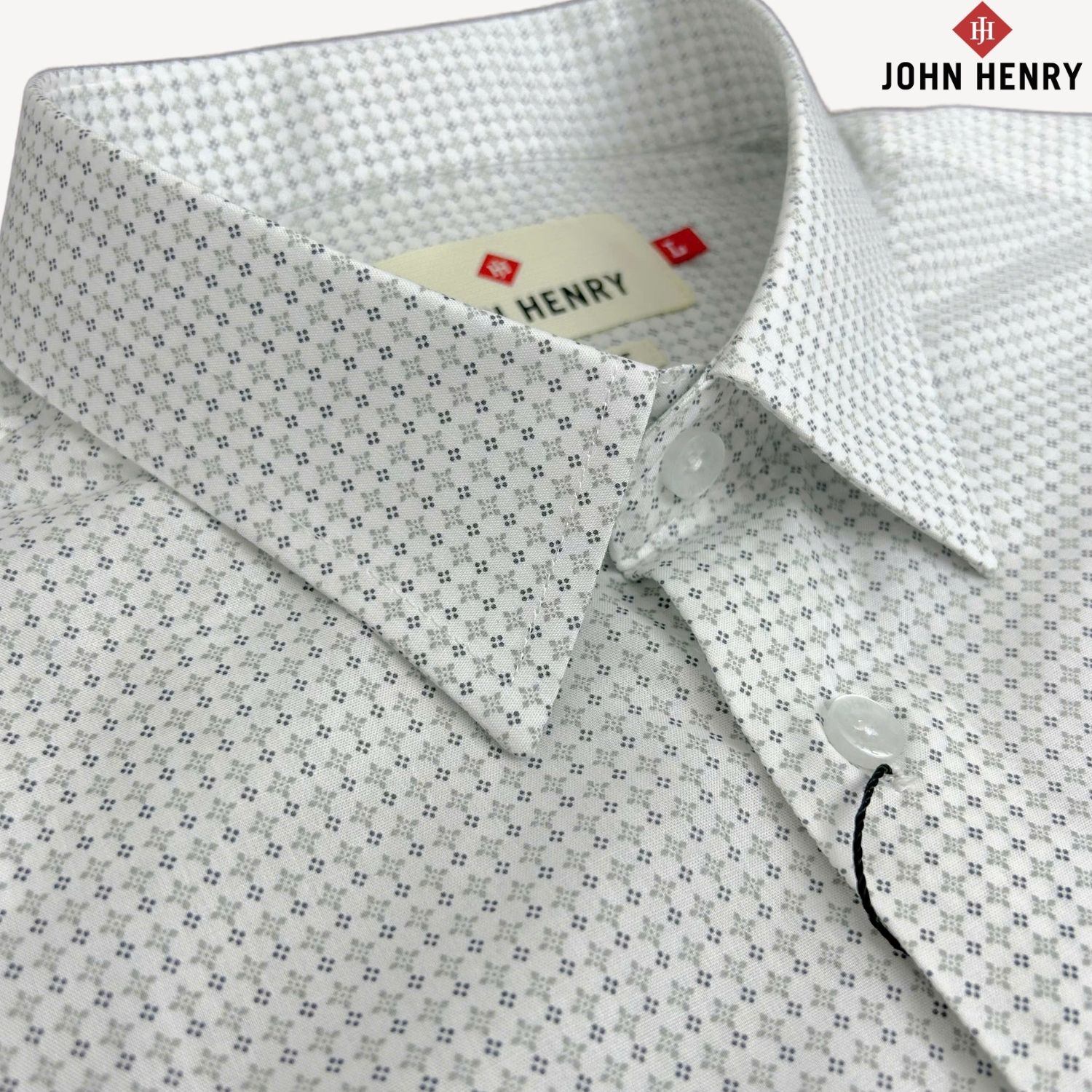 Áo Sơ Mi Nam Ngắn Tay John Henry Form Vừa WS25SS49P-CF