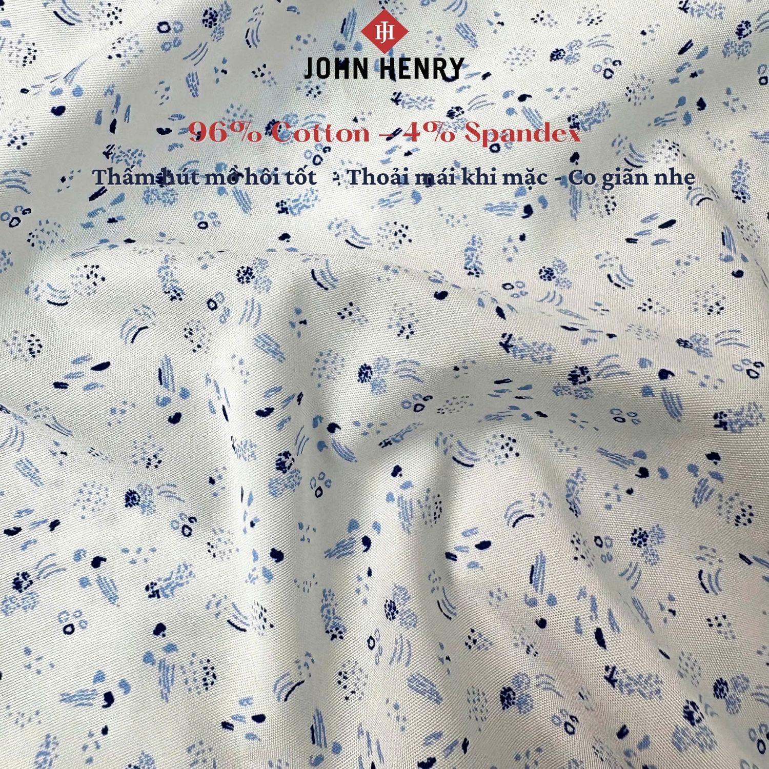Áo Sơ Mi Nam Ngắn Tay John Henry Form Ôm WS25SS54P-SC