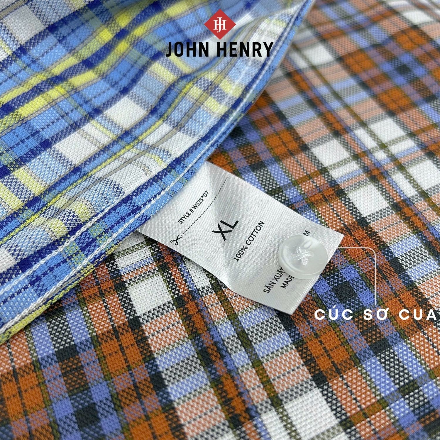 Áo Sơ Mi Nam Ngắn Tay John Henry Form Vừa WS25SS07P-SC