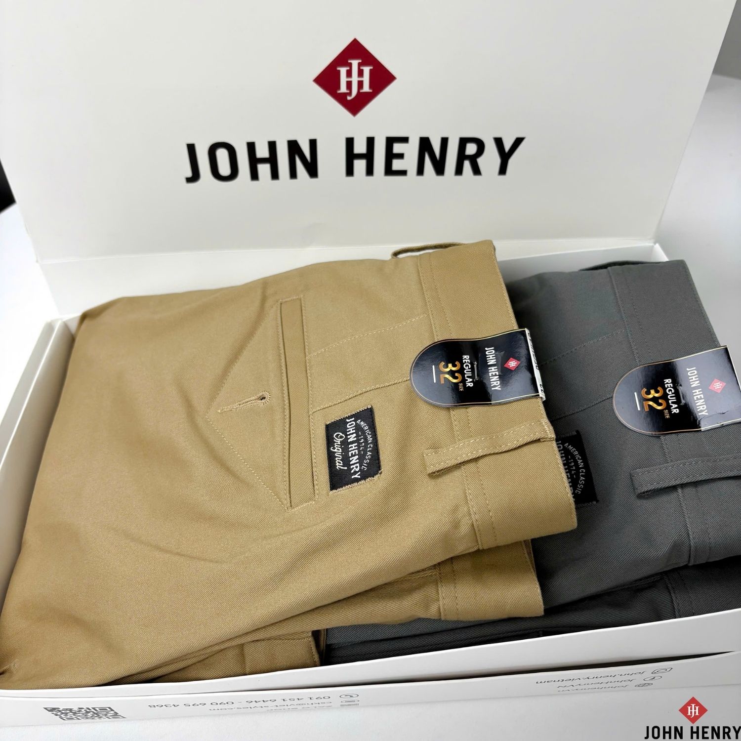 Quần Short Kaki Nam John Henry độ dài trên gối SP25SS18C-AK