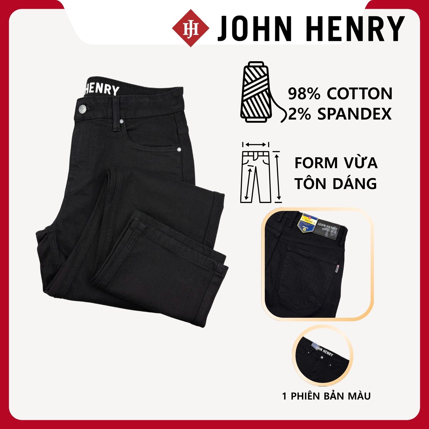 Quần Jeans Nam Form Vừa JN26SS18C-RG