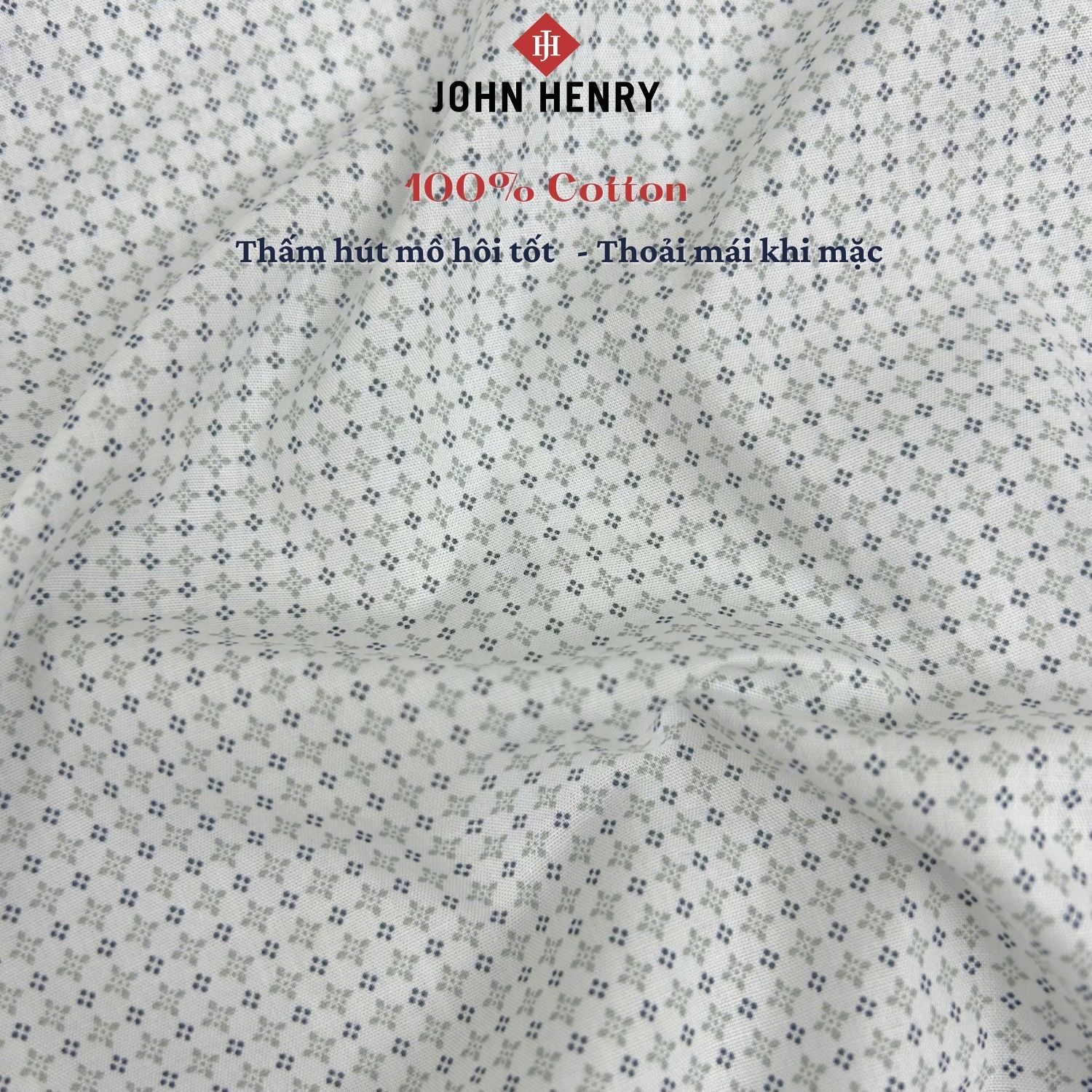 Áo Sơ Mi Nam Ngắn Tay John Henry Form Vừa WS25SS49P-CF