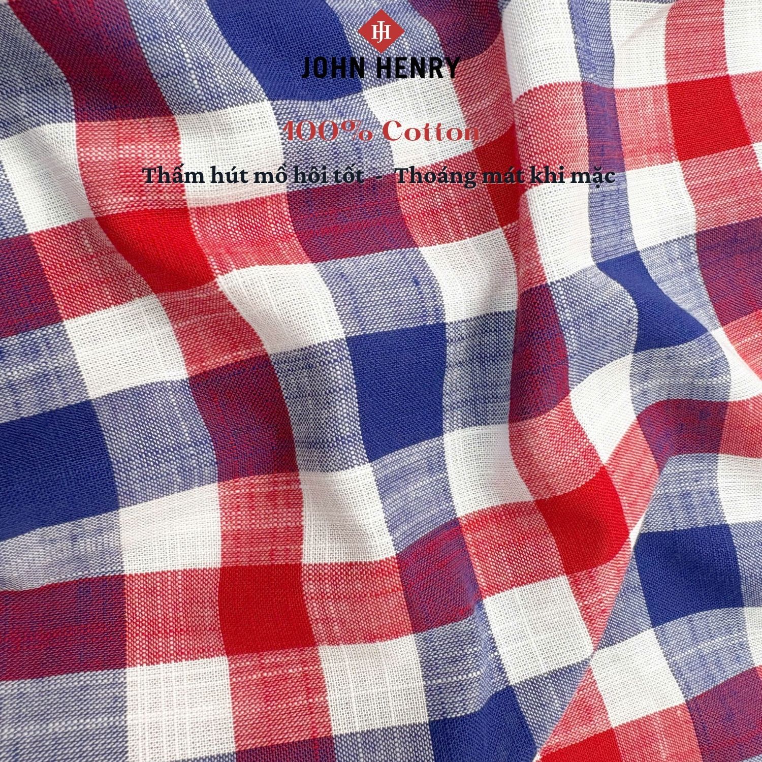 Áo Sơ Mi Nam Ngắn Tay John Henry Form Ôm WS25SS53P-SC
