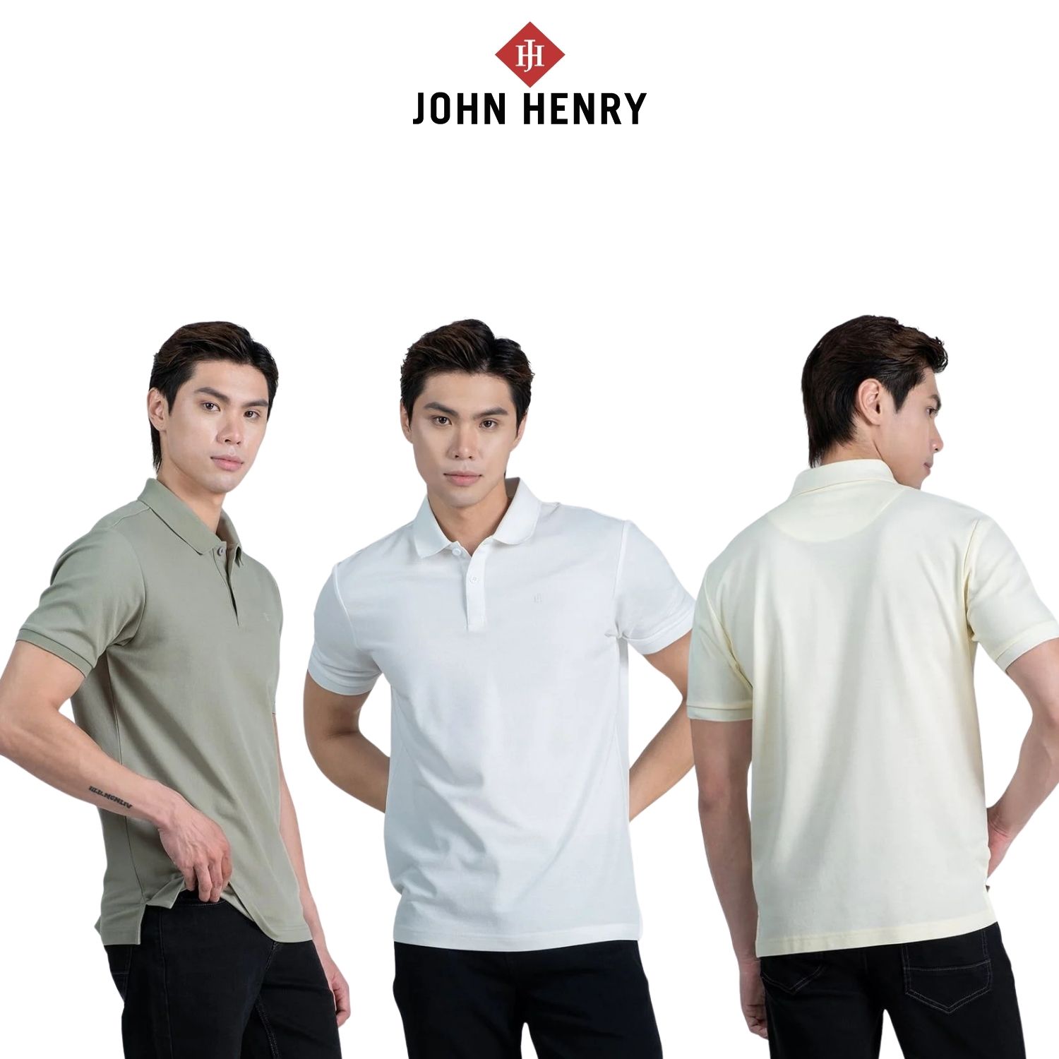 Áo Polo nam Tay ngắn John Henry, chuẩn form KS24ES67P-SC