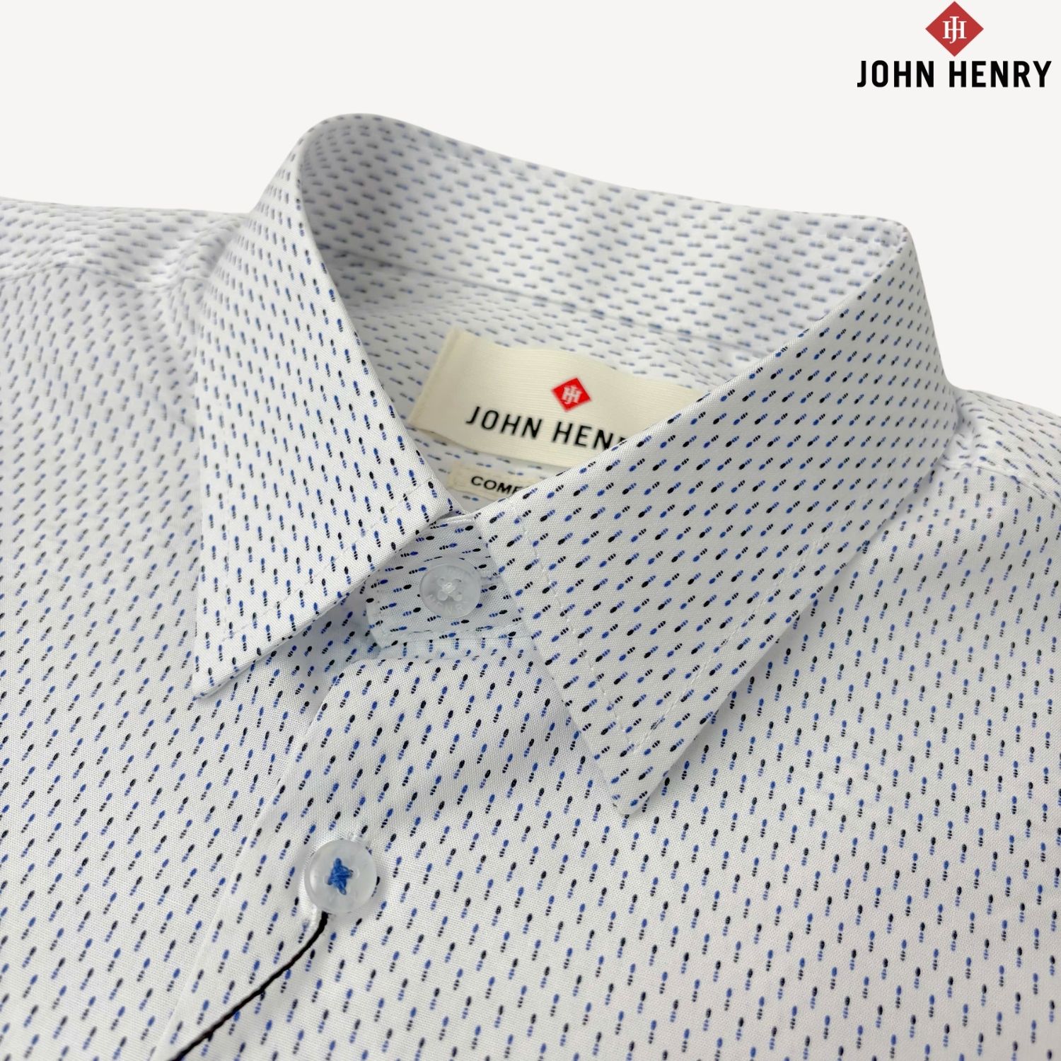 Áo Sơ Mi Nam Ngắn Tay John Henry Form Vừa WS25SS52T-CF
