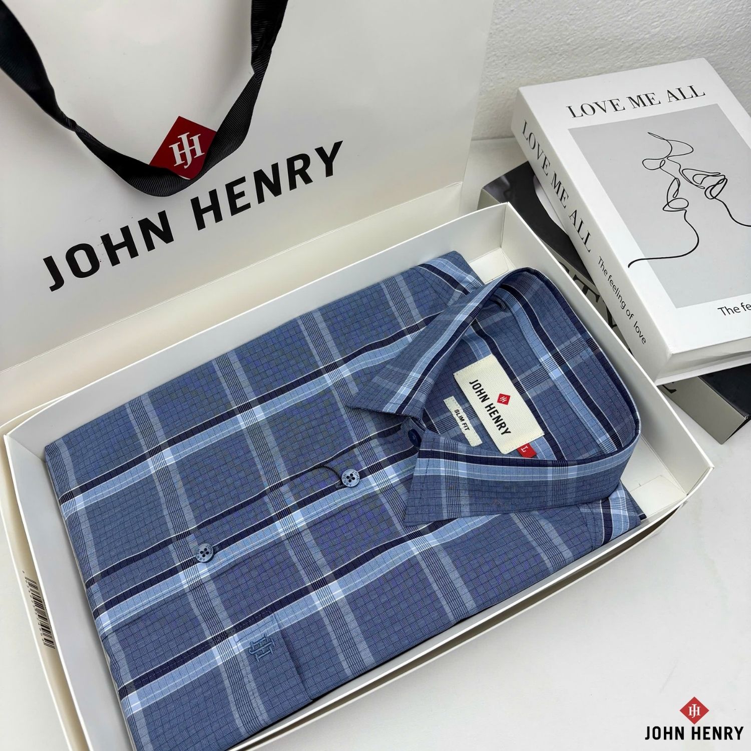 Áo Sơ Mi Nam Tay Ngắn John Henry Caro WS25FH85C-SDBB